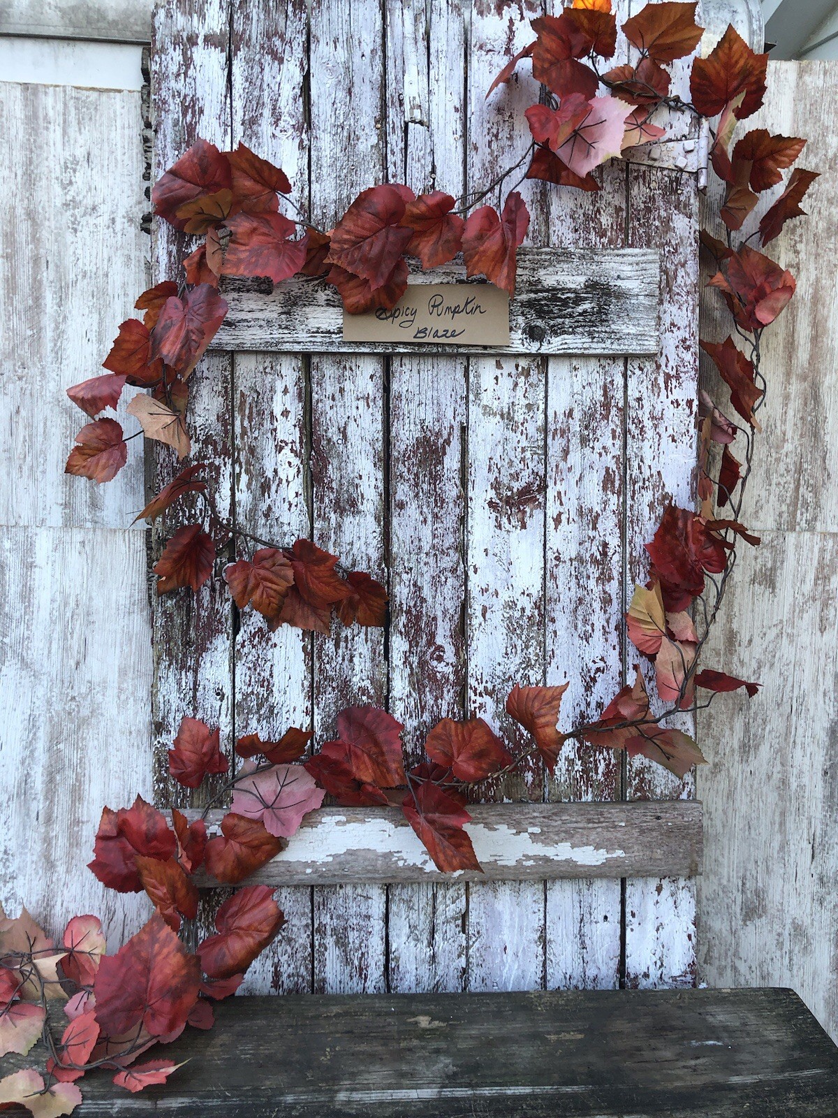 Spicy Pumpkin Fall Leaf Garland 15 FT Autumn Artificial LARGE Fall Leaves