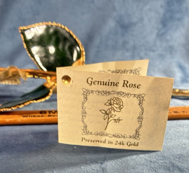 24k & Enamel Preserved Real Red Rose With Forever Keepsake