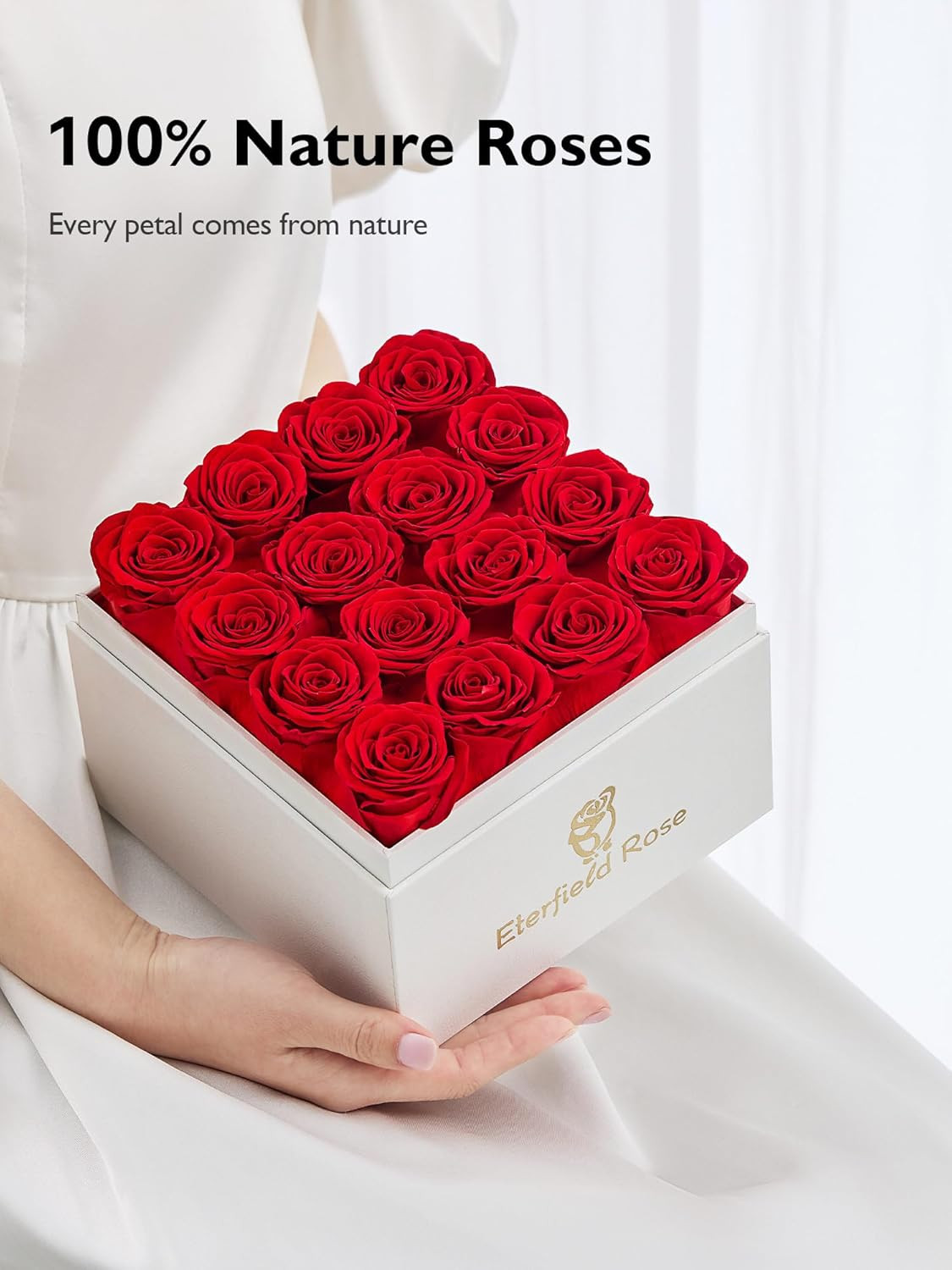 Forever Flowers Preserved Roses Real Roses That Last over a Year Rose Box Gifts