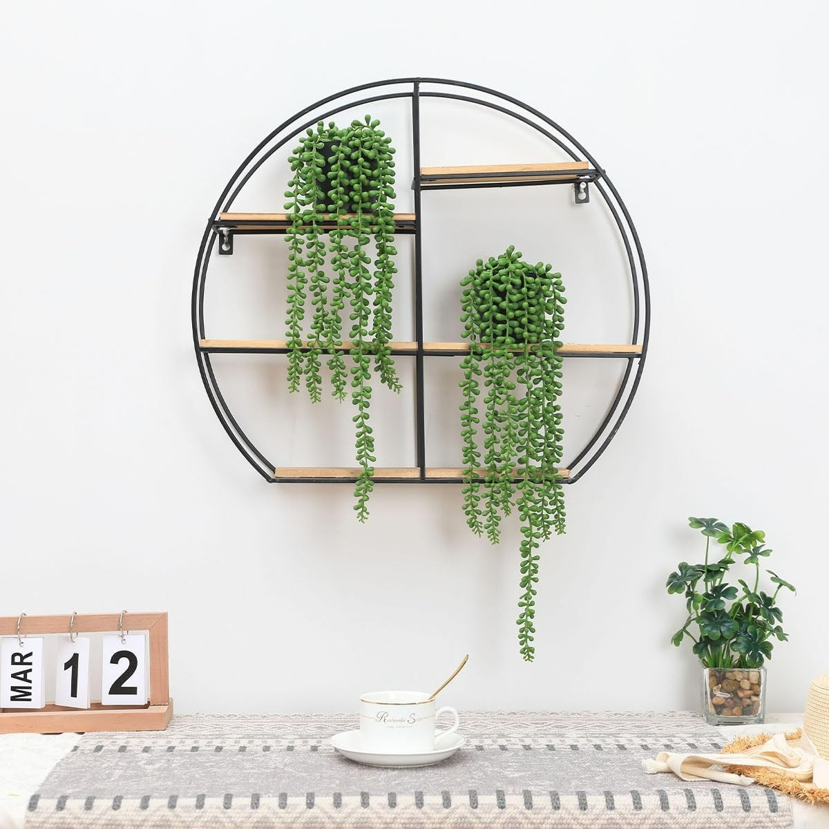 Elegant String of Pearls Fake Plants Set of 2 – Lightweight and Maintenance-Free
