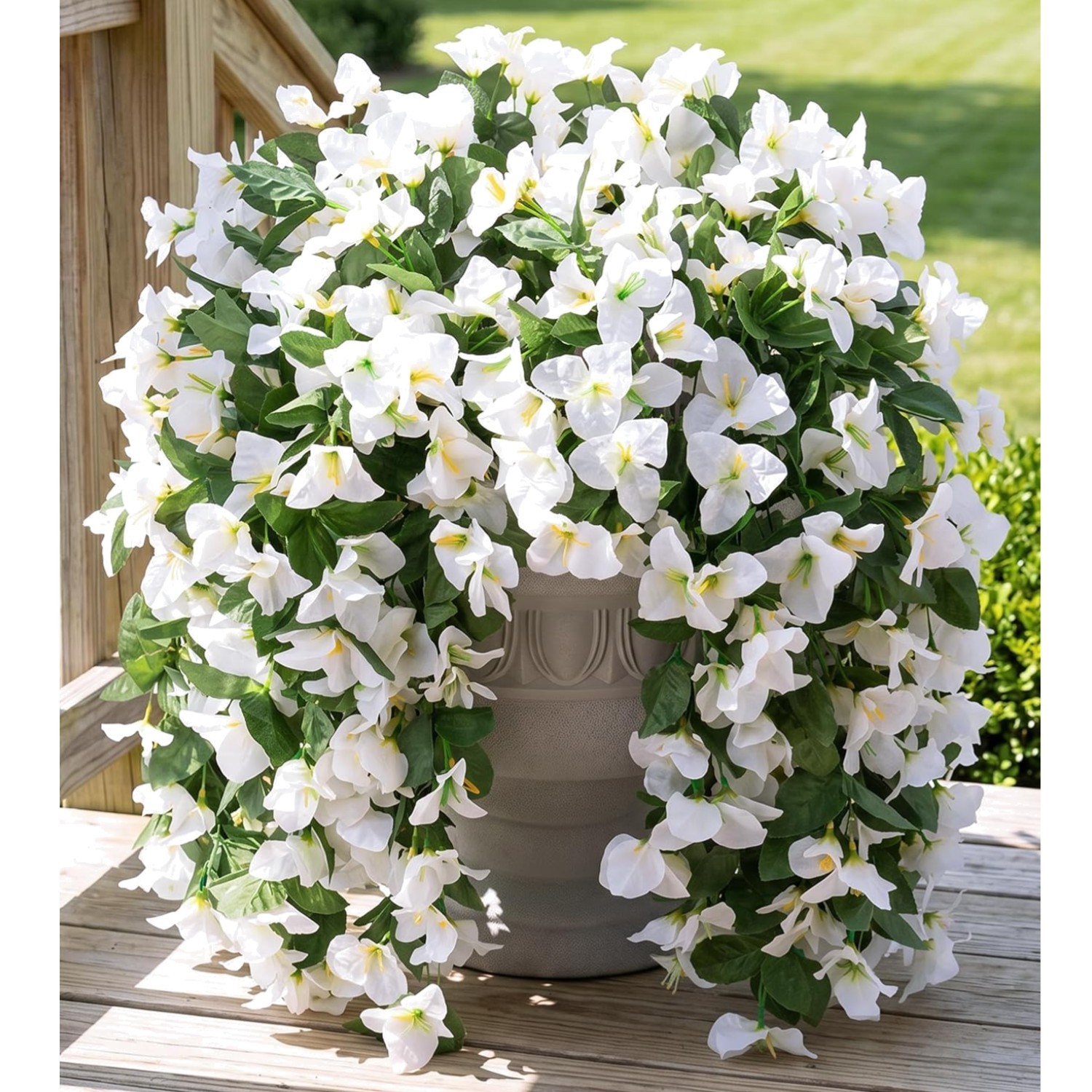 Faux Bougainvillea Artificial Flowers for Outdoors Fake Plants Outside Decora…