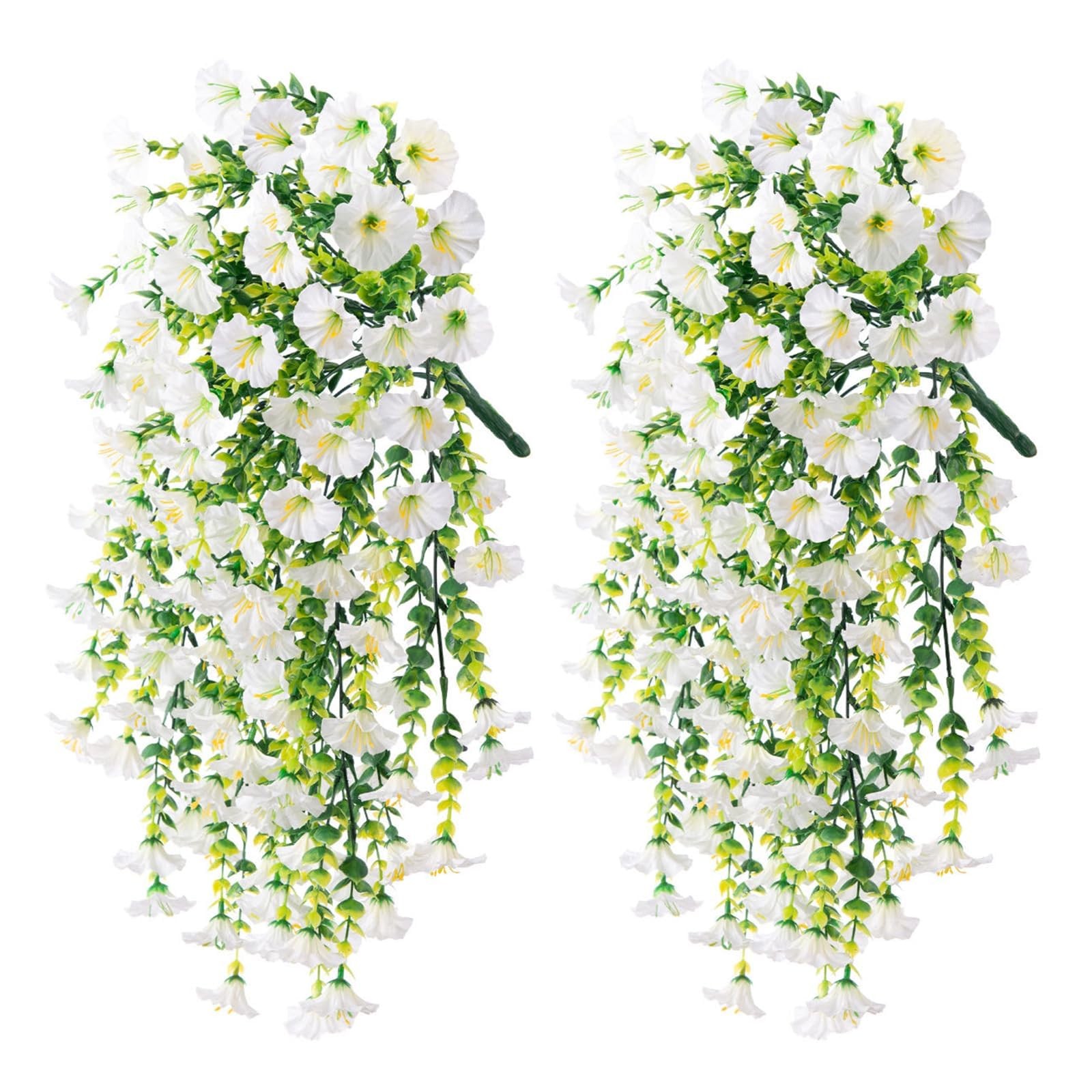 2 PCS Artificial Hanging Flowers Fake Plants for Winter Christmas Outdoor,Fau…