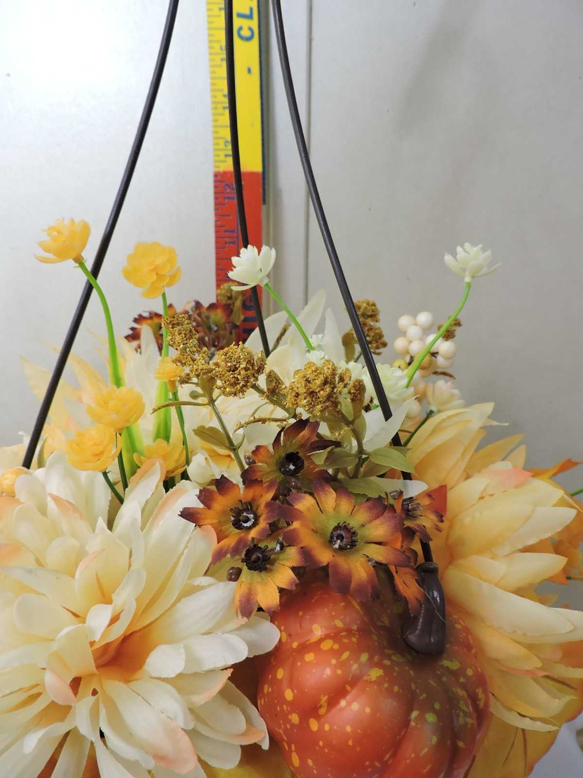 Artificial Hanging Flowers Basket Faux Fall Decor NWT Beautiful