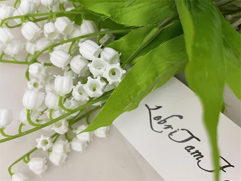 Artificial Lily of The Valley Flowers Arrangement Bundle for Wedding Bouquet …