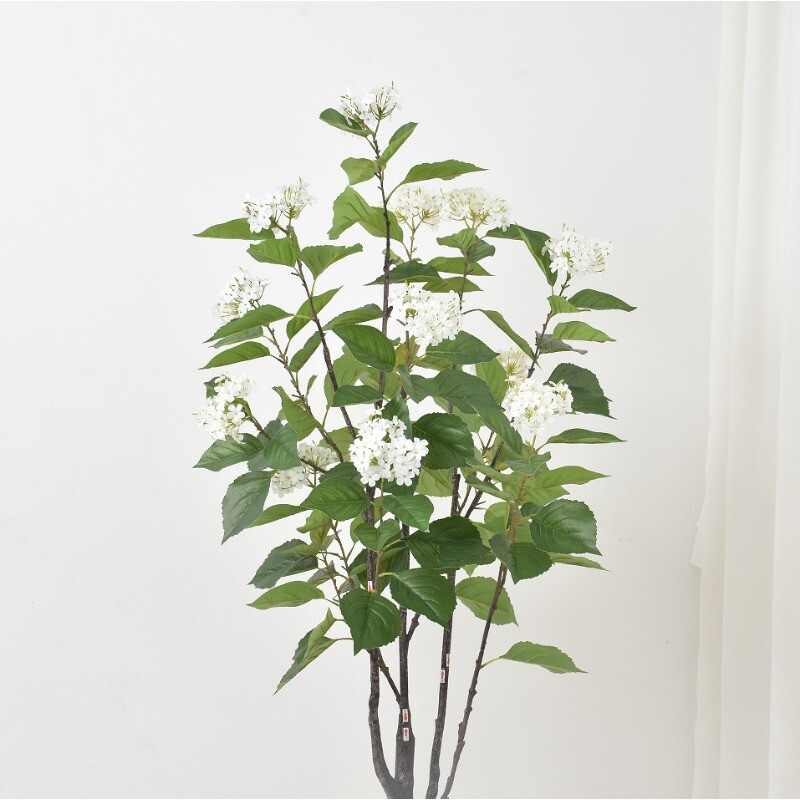 Hot selling imitation hydrangea tree potted living room mall hotel decoration