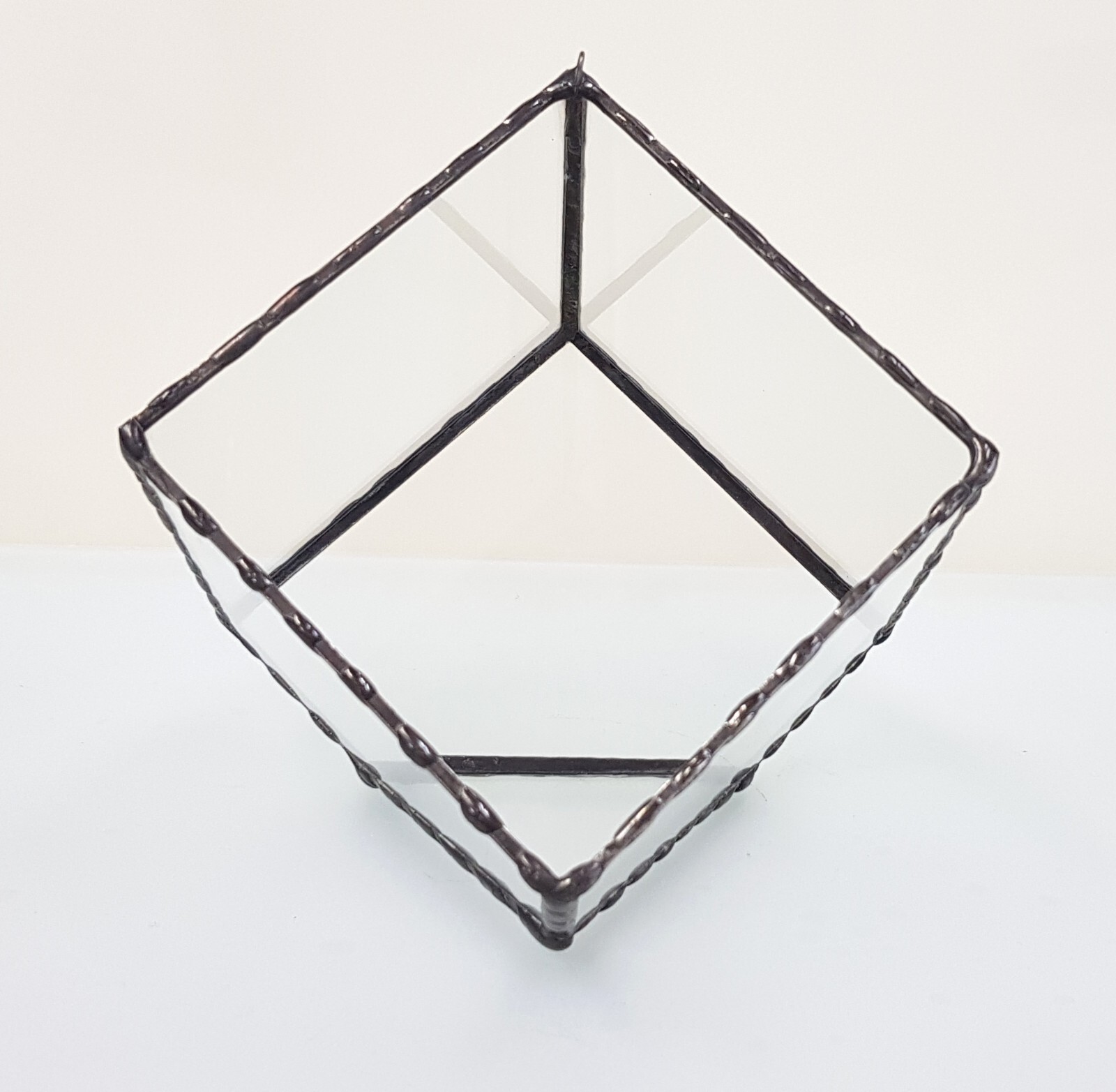 Stained Glass Terrarium Geometric Transparent 3 mm Hand Made Planter For Indoor