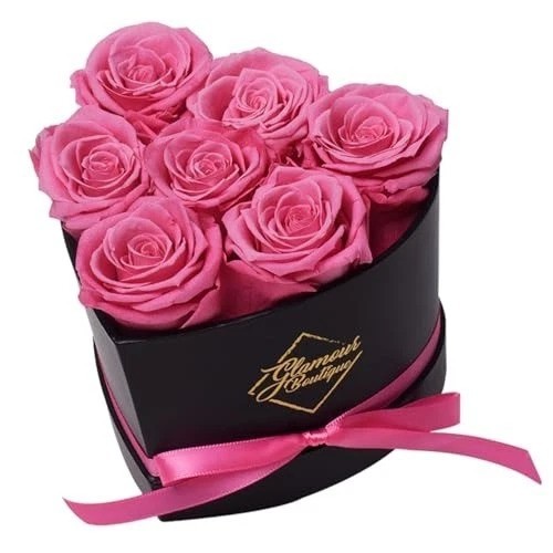 Preserved Red Roses Heart Box: Lasting Love Gift for Birthdays or Anniversaries