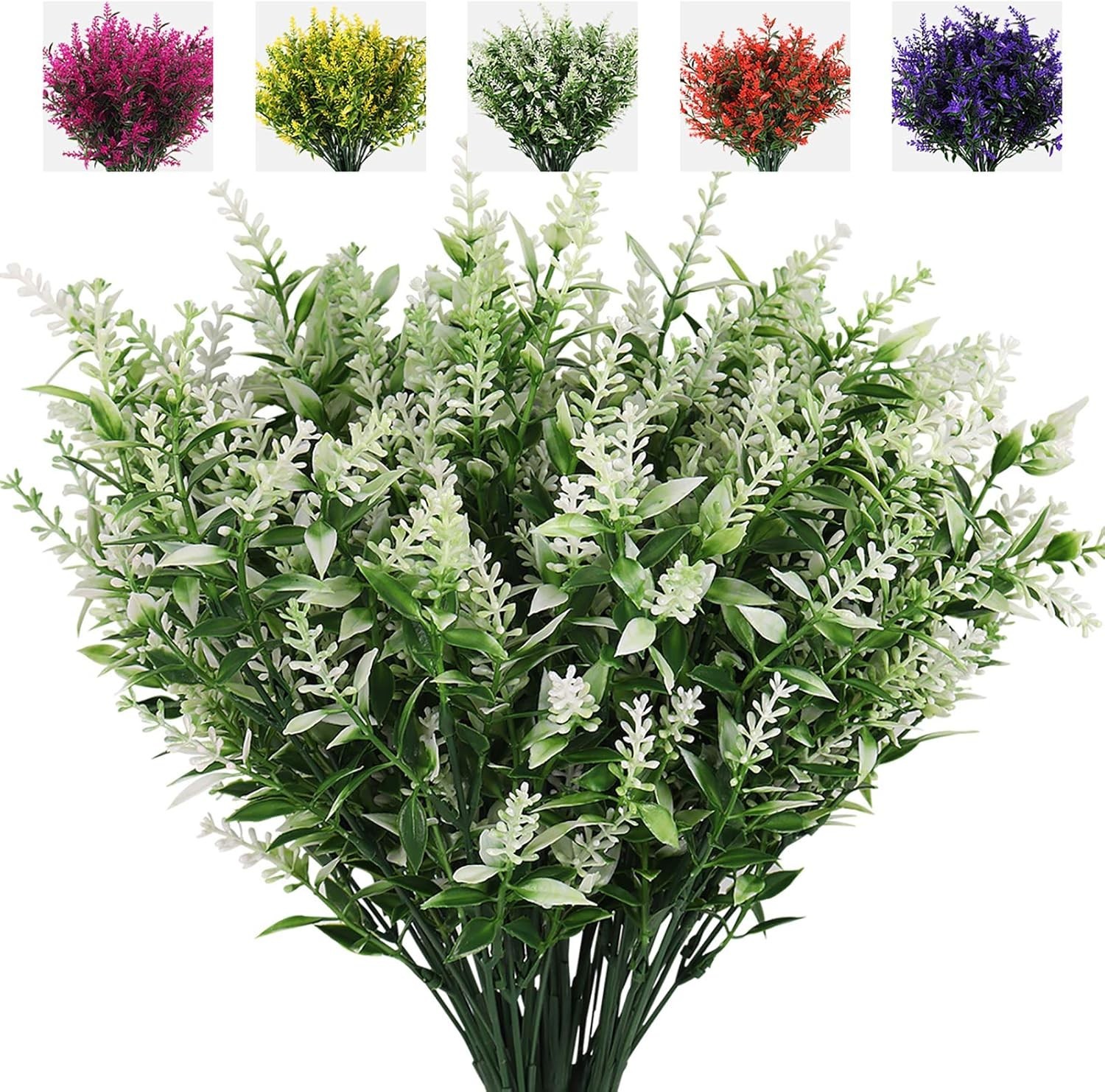 8 Bundles of Lifelike UV Resistant Lavender – Perfect for Home & Wedding Decor