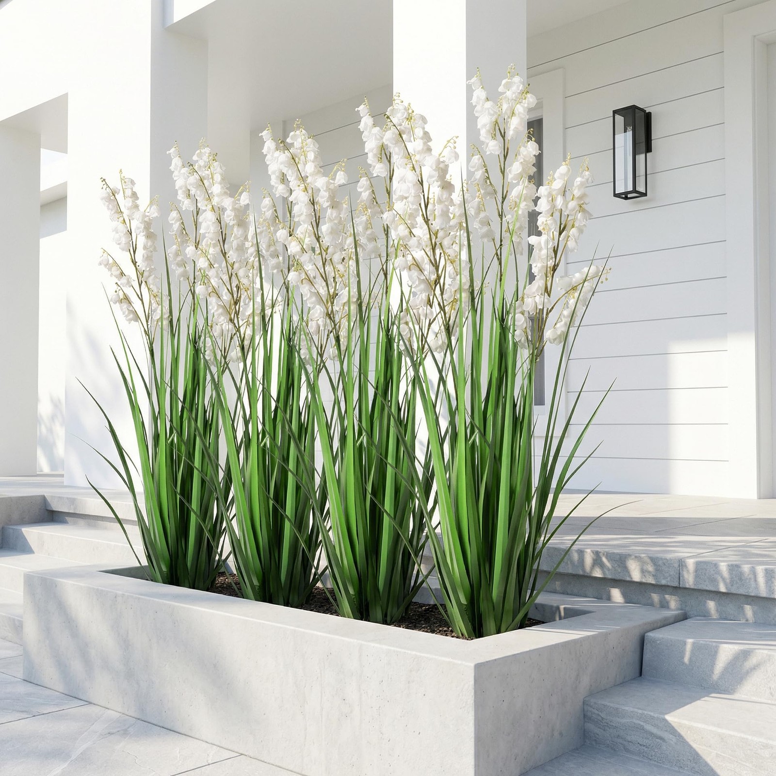 Artificial Tall Grass Plants with Pots 36″ 1 Pack Lily of The Valley Artifici…