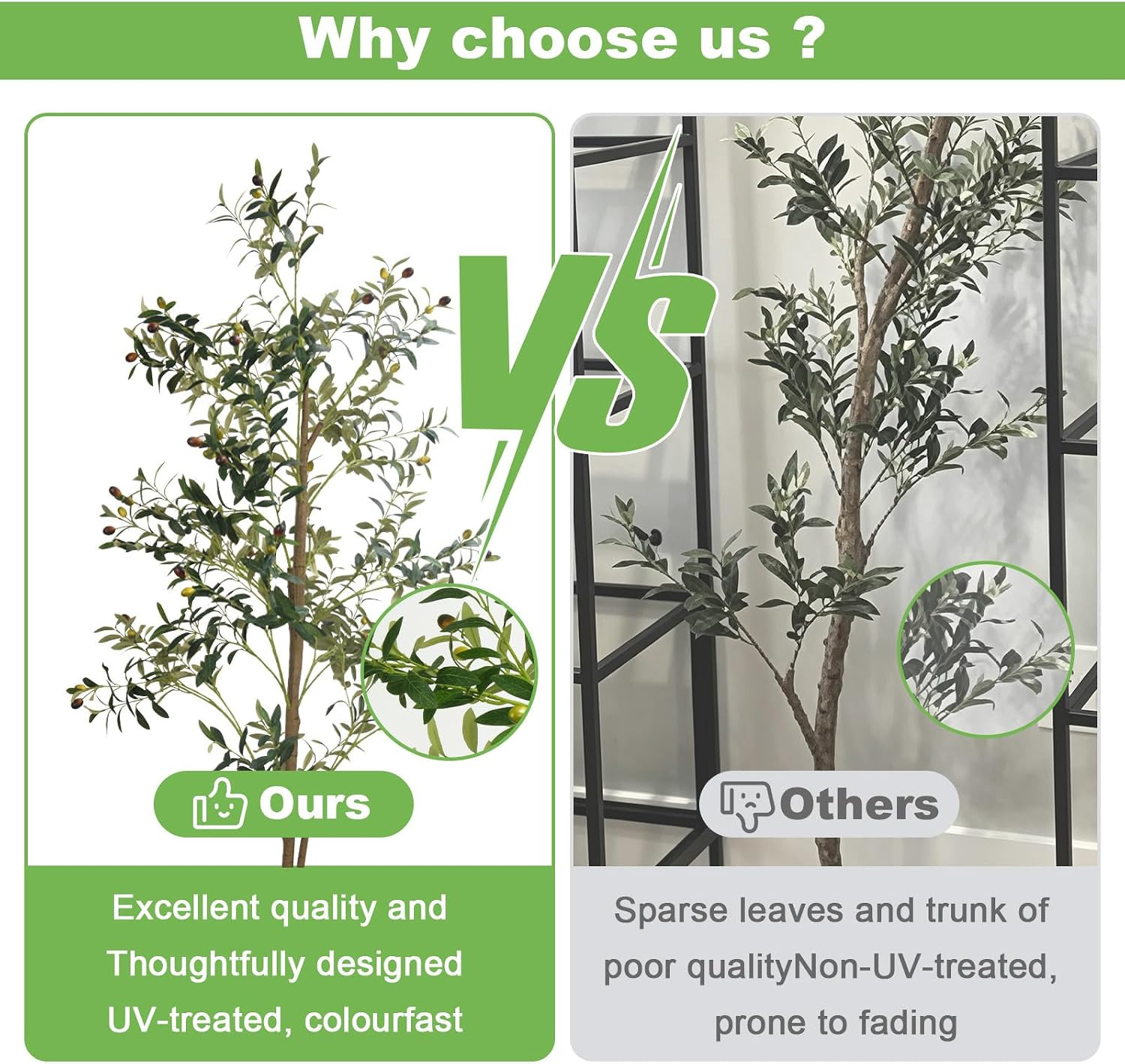 6FT Artificial Olive Tree – Large Indoor Artificial Plant Decor with Branches an