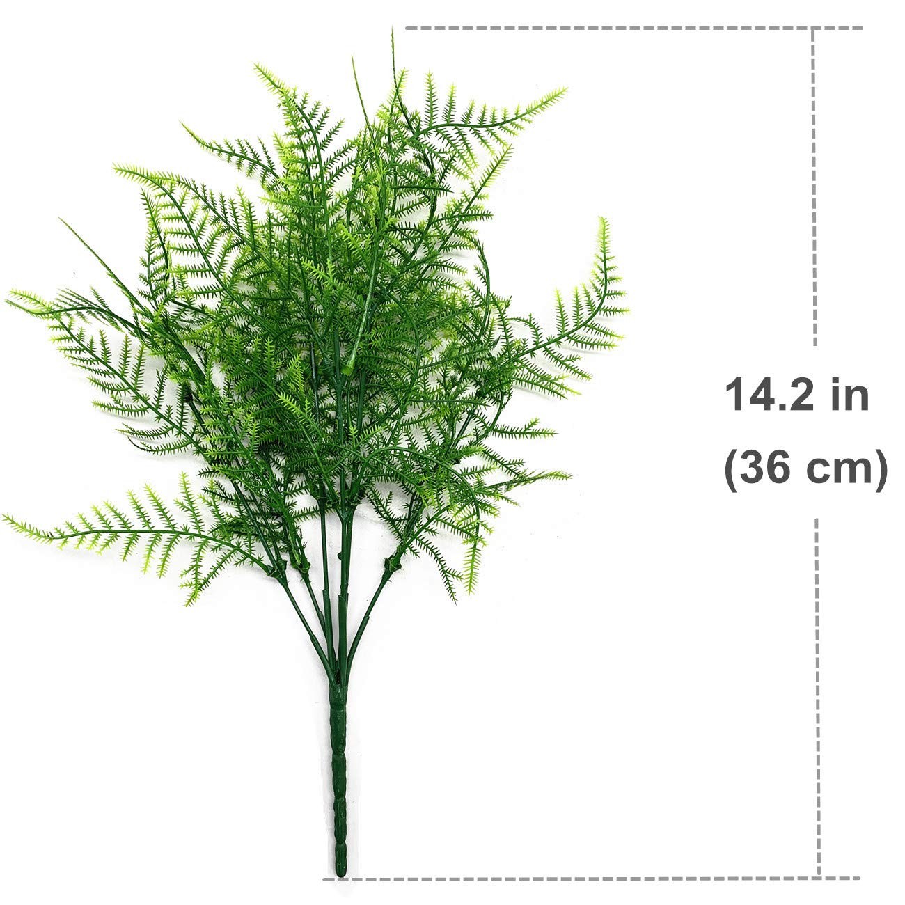 4 Pcs Artificial Plastic Plants Bushes Fern Grass Shrubs Fake Leaves Mats