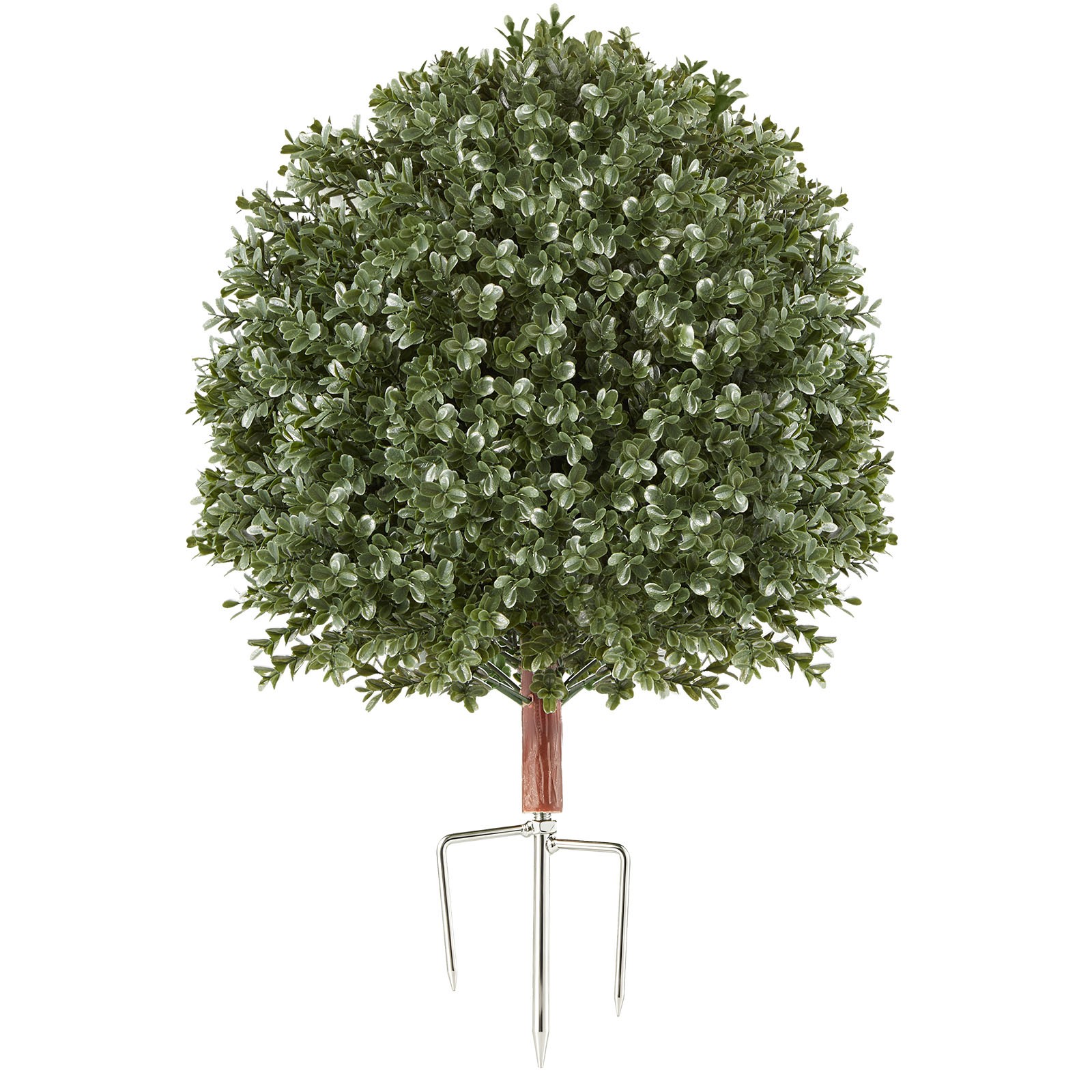 Uimoso Artificial Boxwood Topiary Ball Set, 20 in, Pair of Green Faux Shrubs