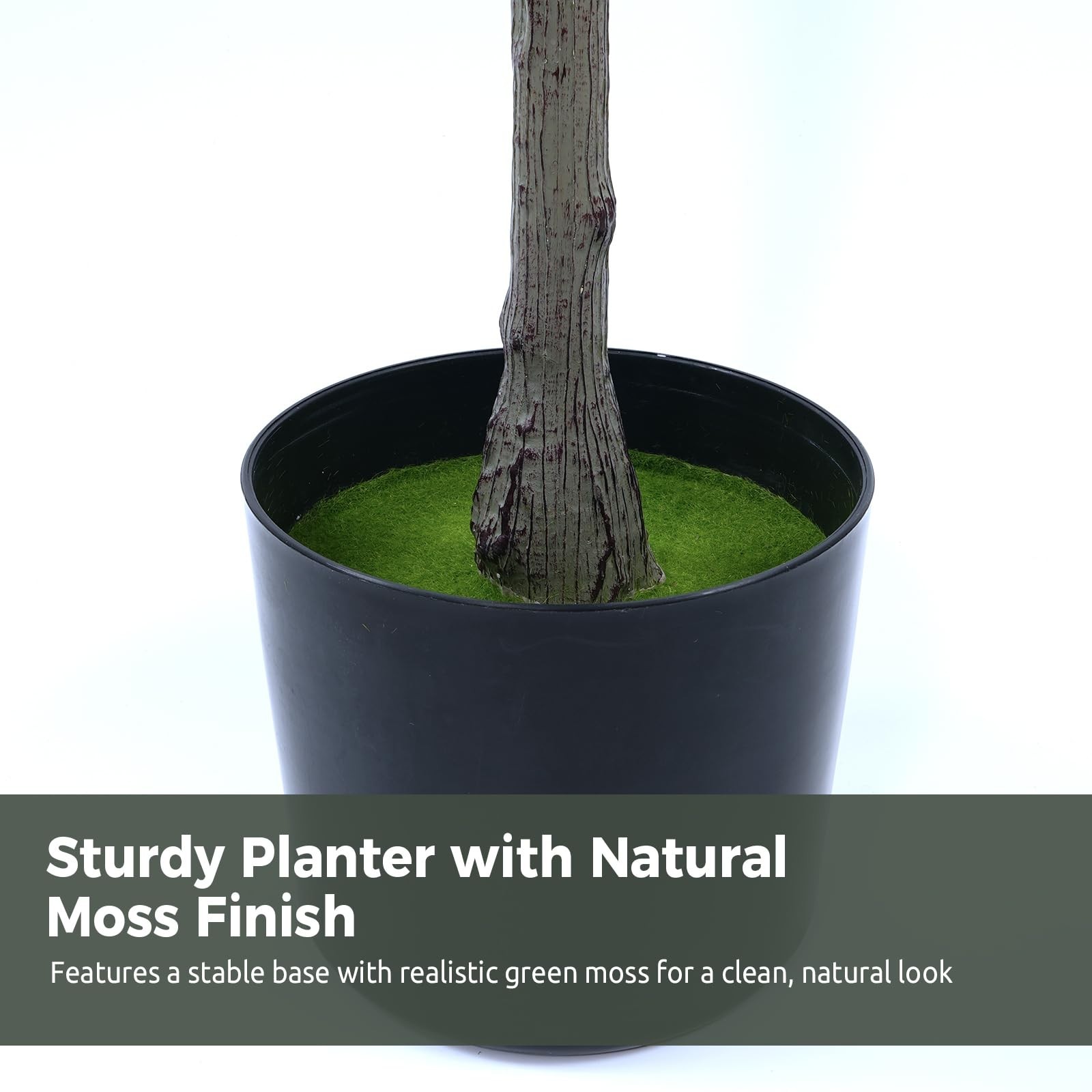 6FT Artificial Olive Tree – Realistic Faux Plant with Woven Basket & Wood Trunk,