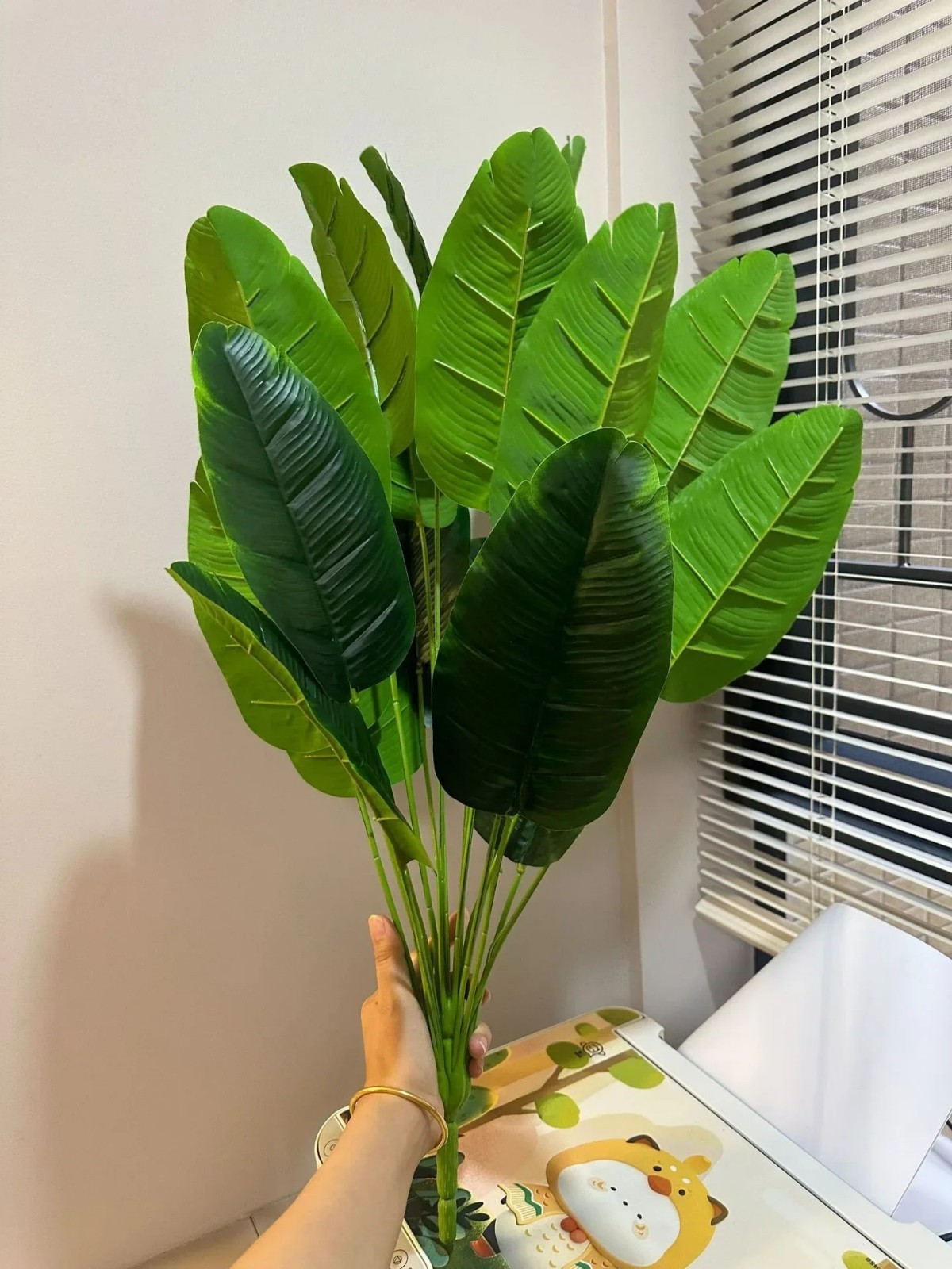 Leaves Artificial Plants Large Tropical Palm Tree Fake Banana Plants Leaves Real