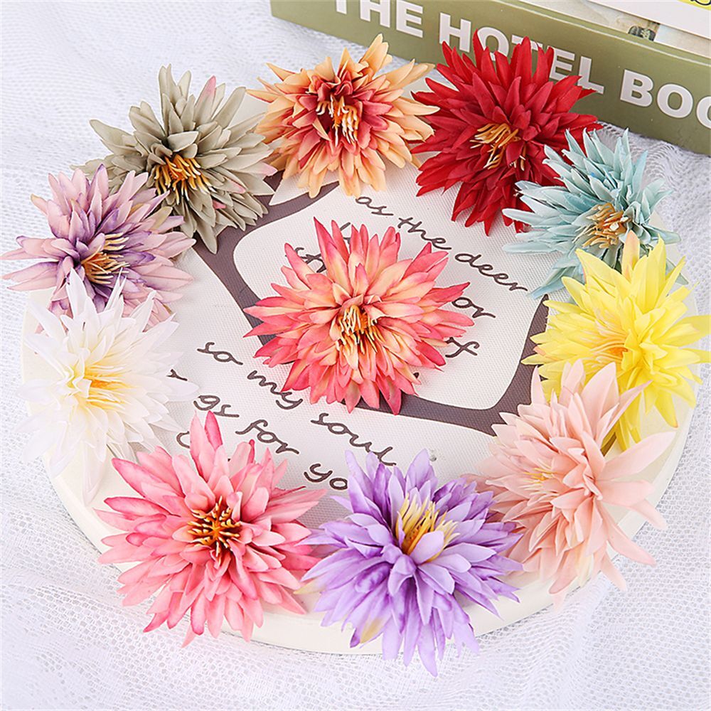 Chrysanthemum Artificial Heads Flowers Wedding Party Decor Silk Flower 10-20pcs