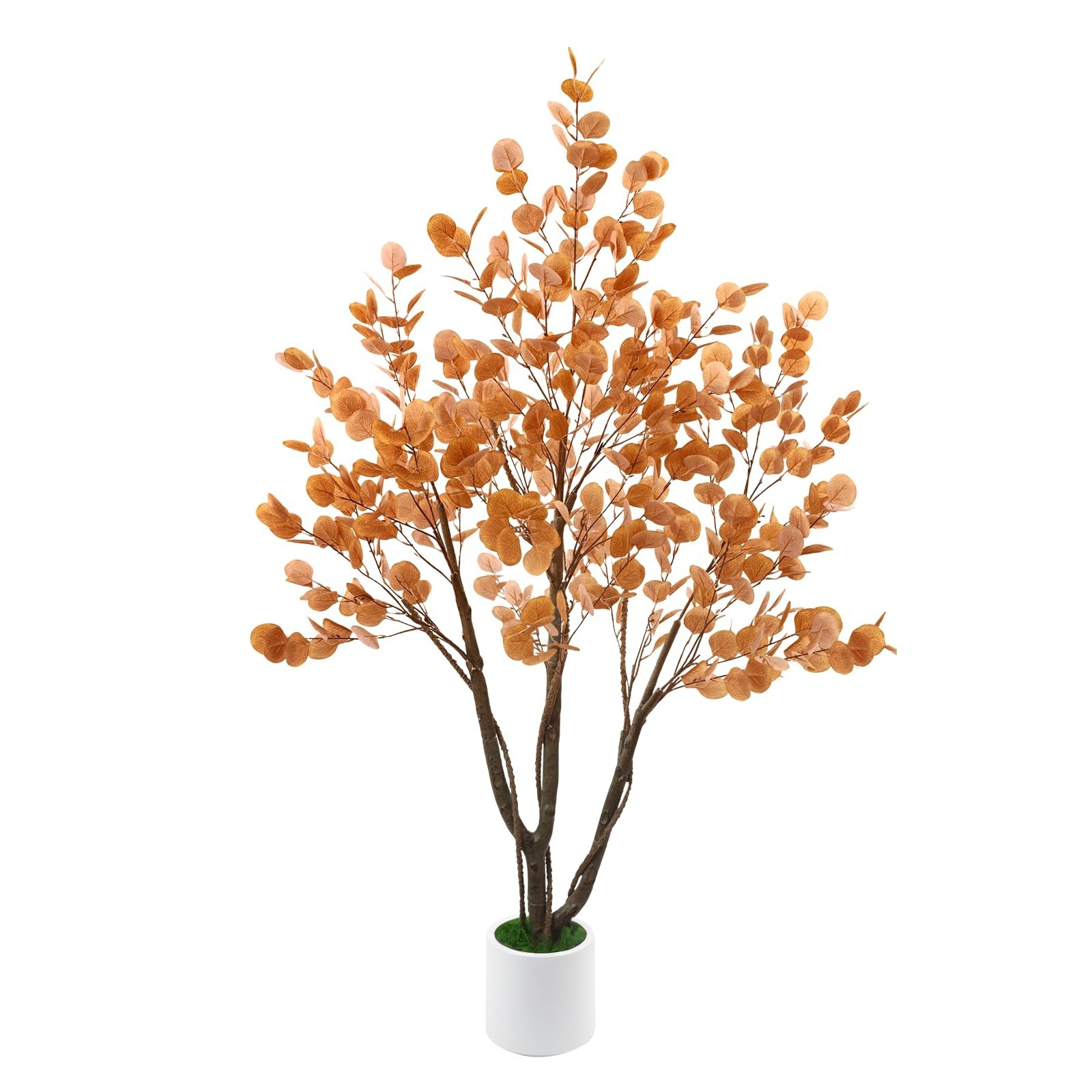 5FT Artificial Eucalyptus Tree – Indoor/Outdoor Faux Plant with White Planter fo