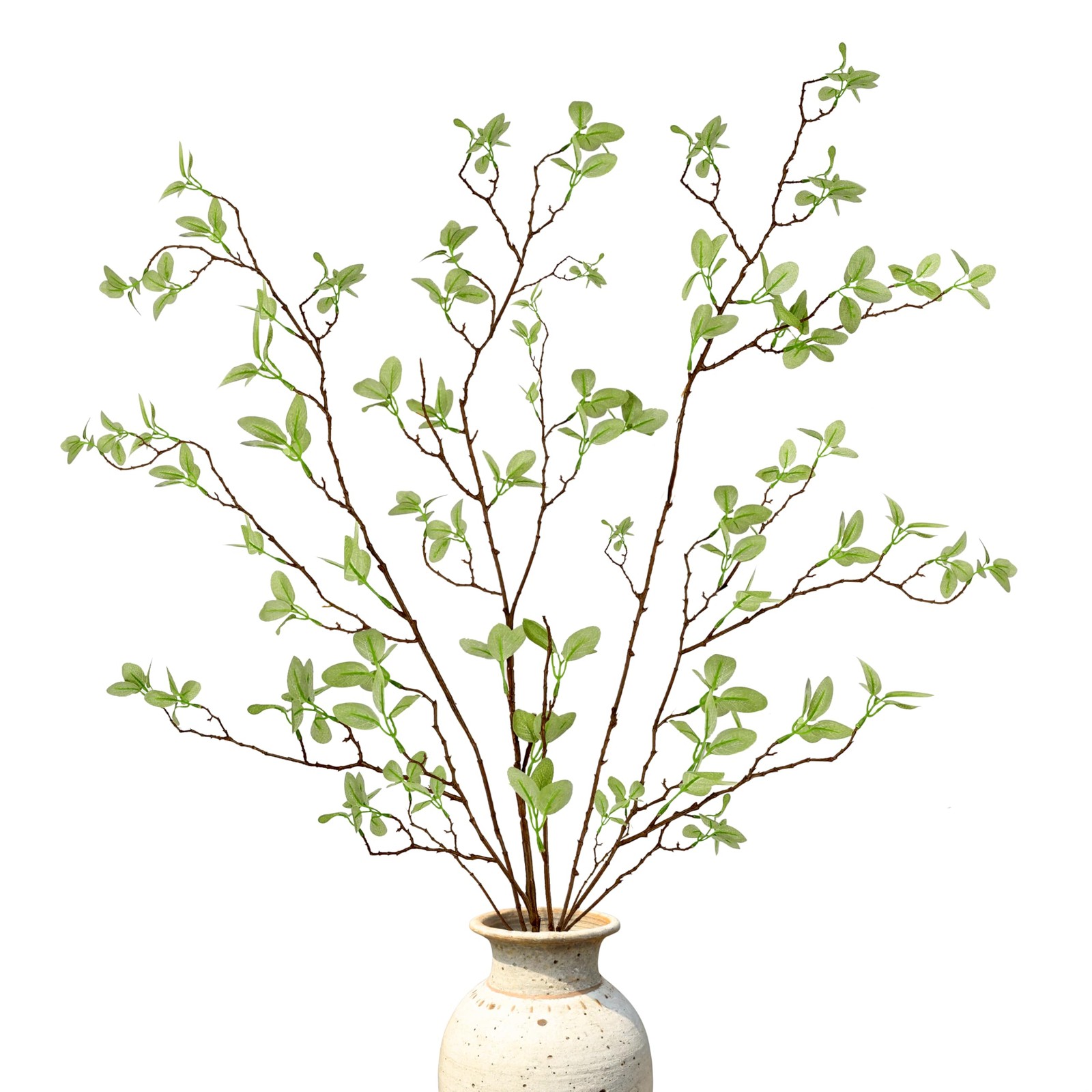 3 Pcs Artificial Eucalyptus Stems – 43 Inch Long Faux Eucalyptus Branches for…