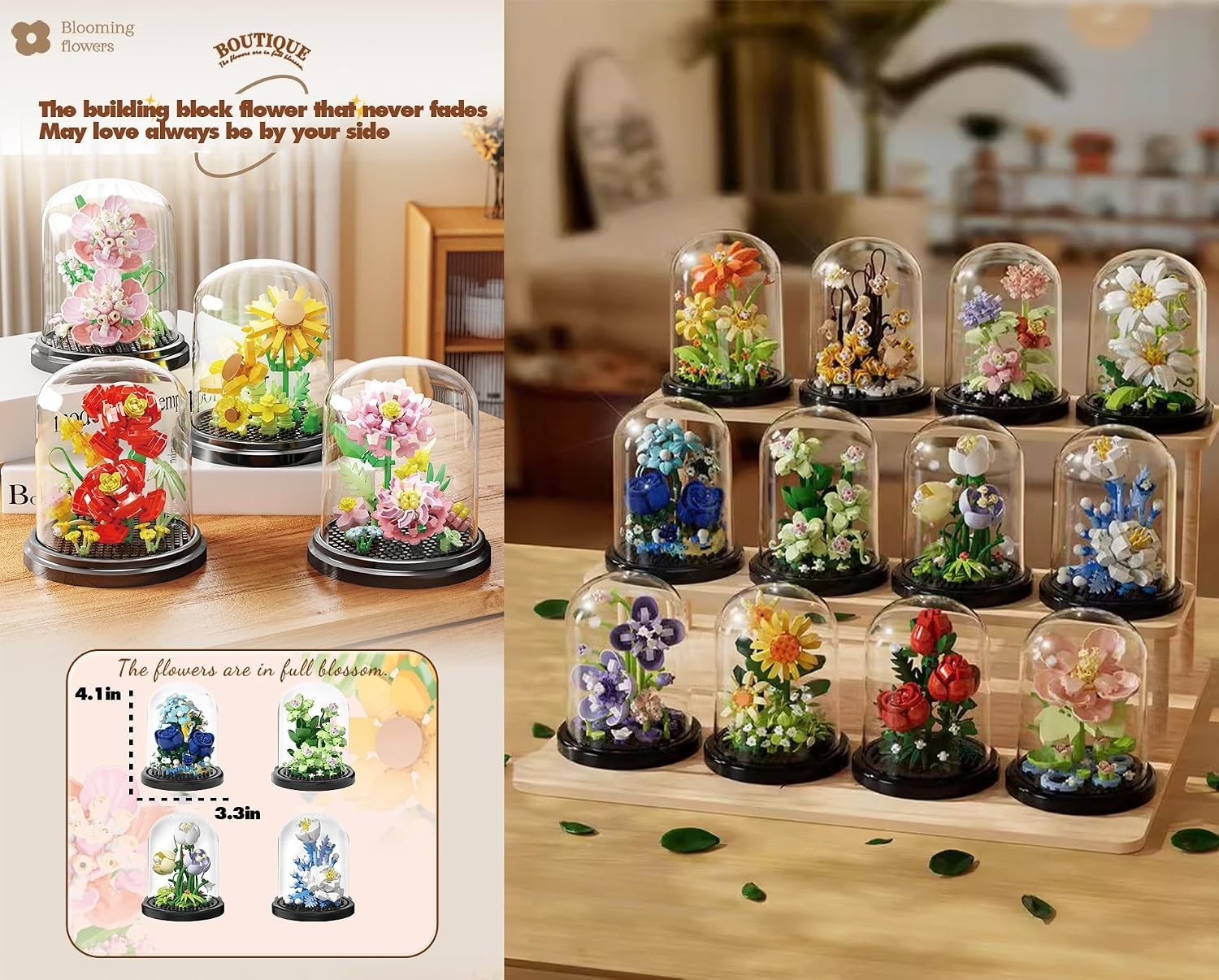Hibiscus Legend Home Bouquets Dust Cover Set Building Toy | Creative Assembly…