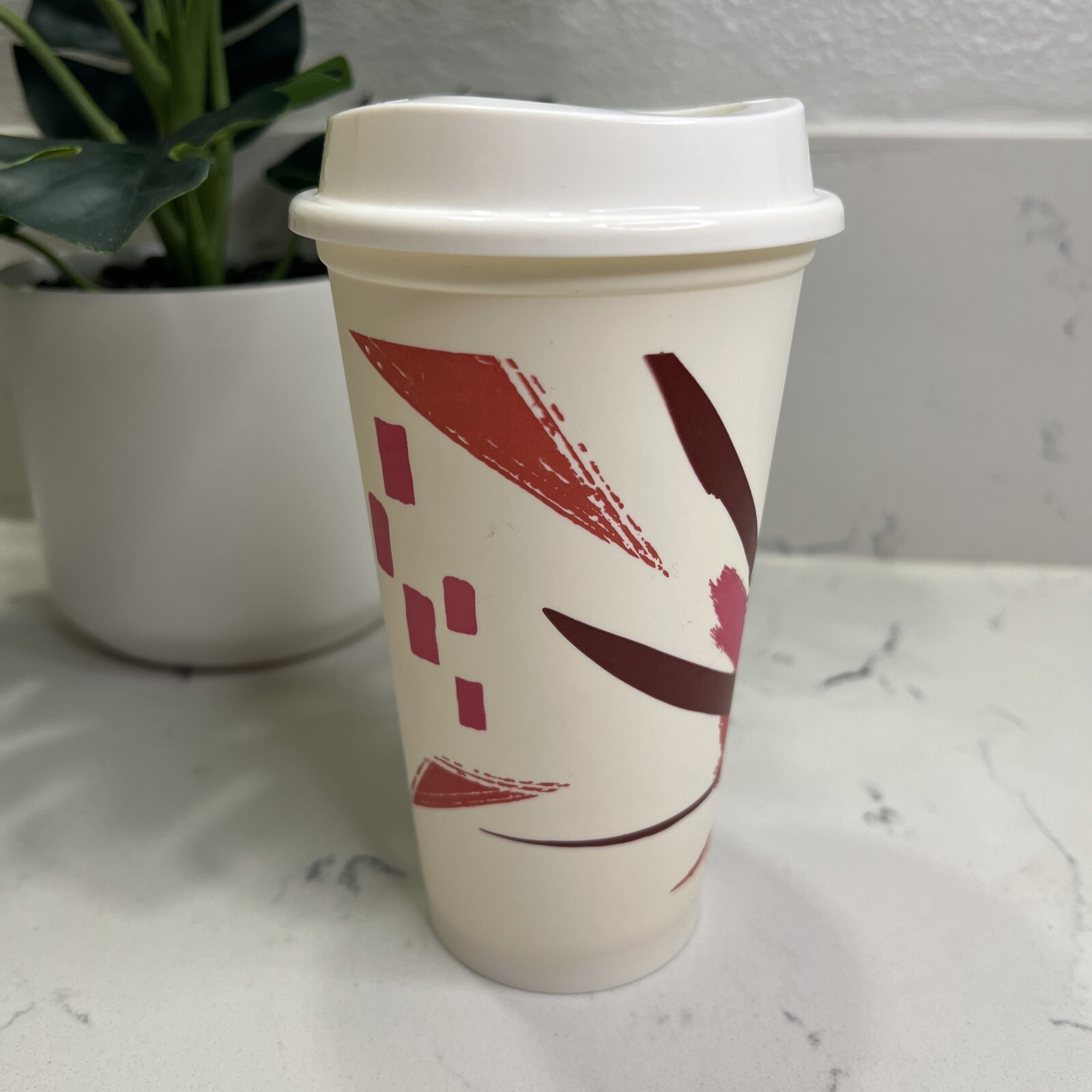 Starbucks Reusable Plastic Grande Coffee Cup Travel Tumbler Recyclable All w Lid