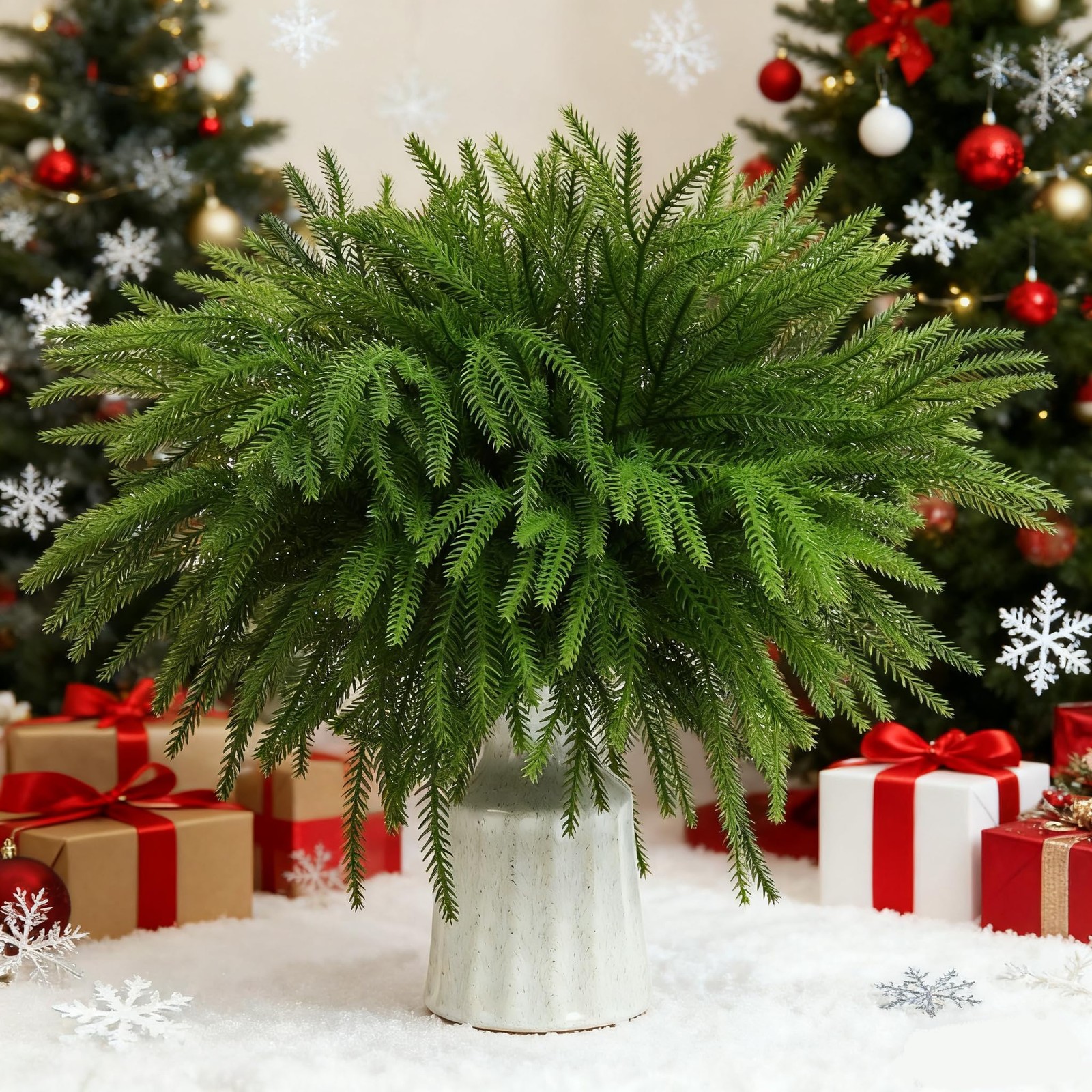45 Pcs Christmas Decorations, Artificial Greenery Christmas Ornaments Norfolk