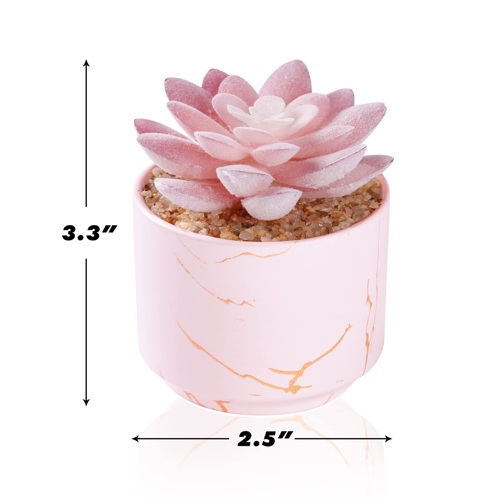 Pink Artificial Succulent Plant Cute Decor for Office Home Modern Aesthetic