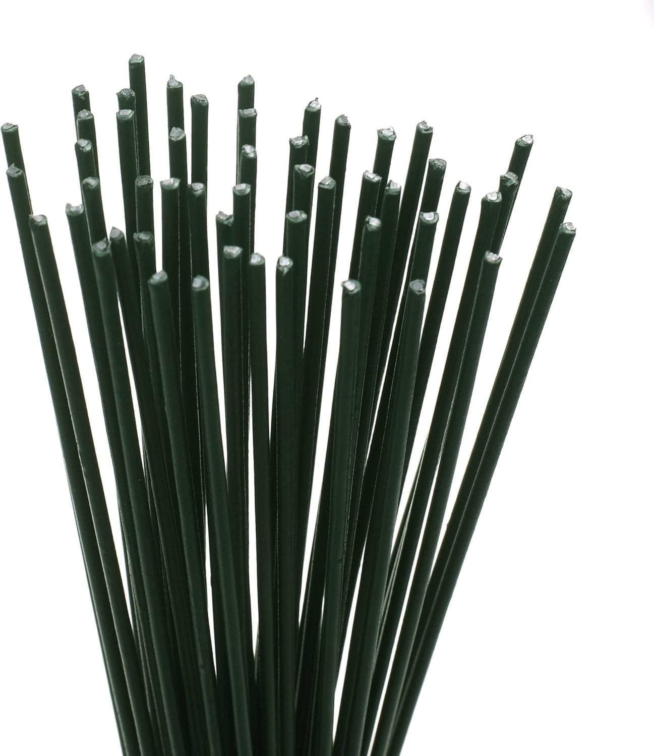 Pack of 50 Pcs Dark Green Floral Plant Stakes Artificial Flower Stub Stem for…