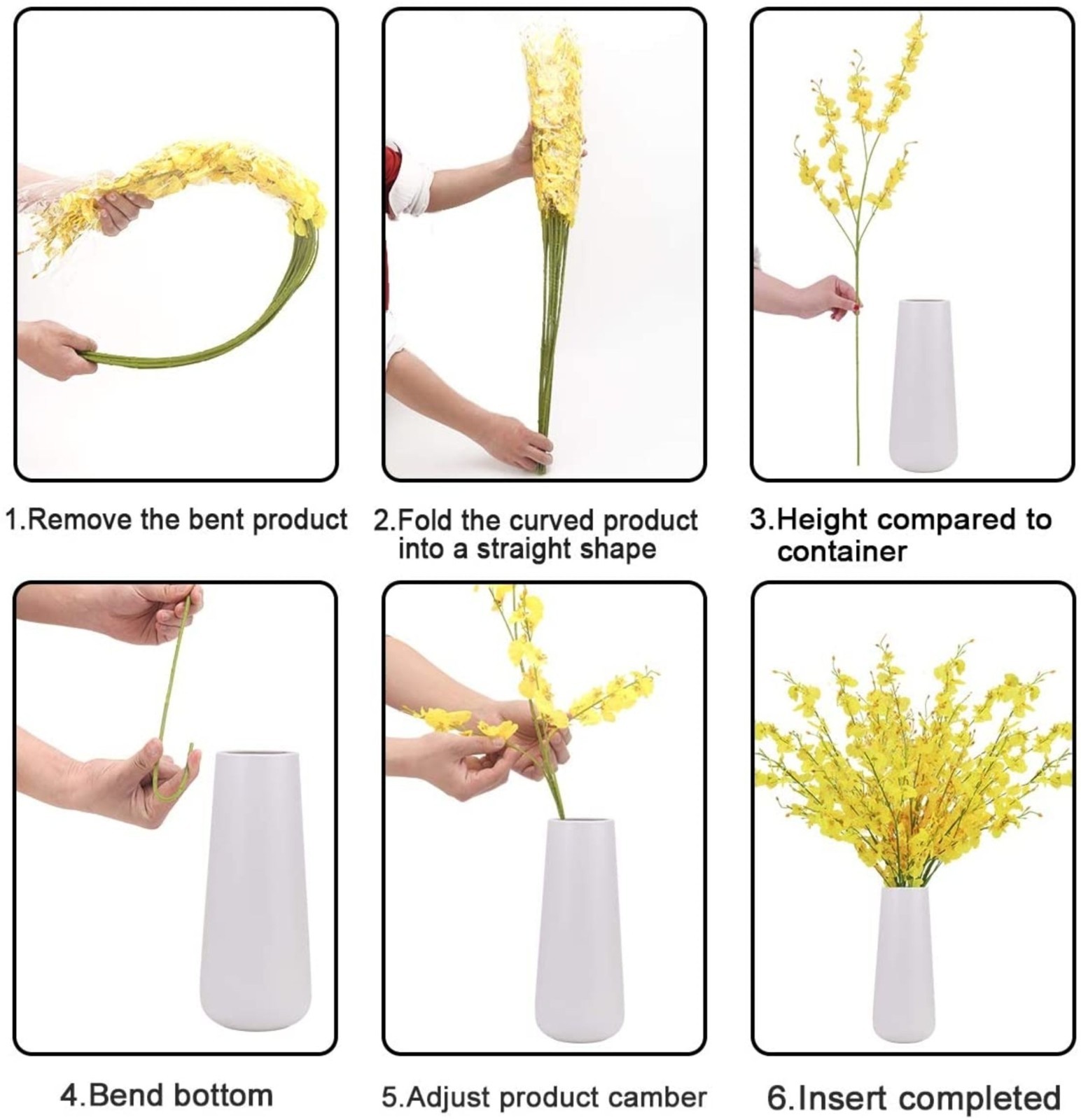 12pcs 37″ Artificial Dancing Lady Orchids Flowers Silk Tall Floral Stems