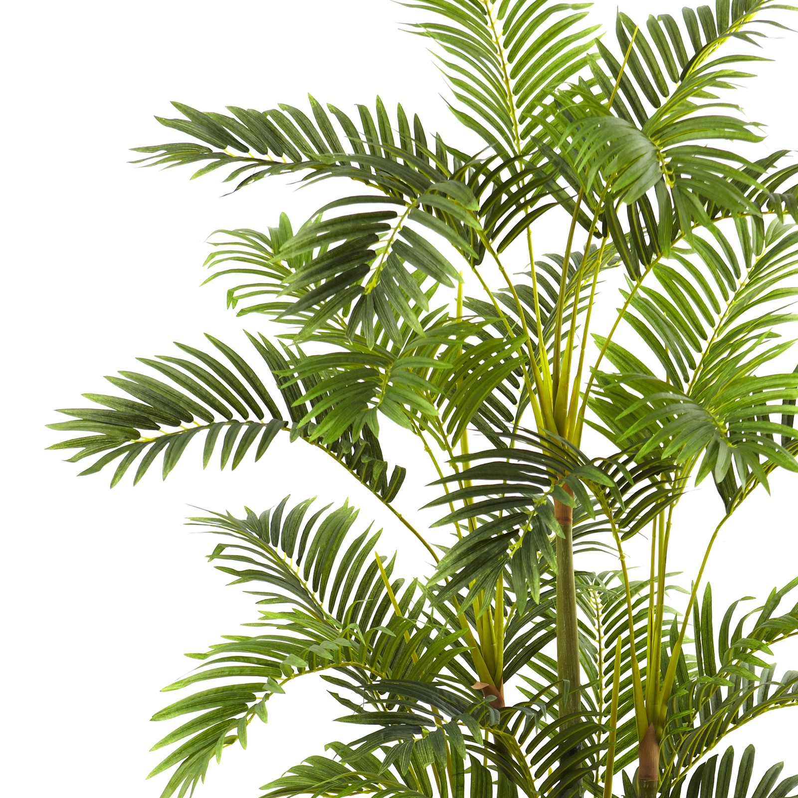 Nearly Natural 6.5ft Areca with Decorative Planter in Green