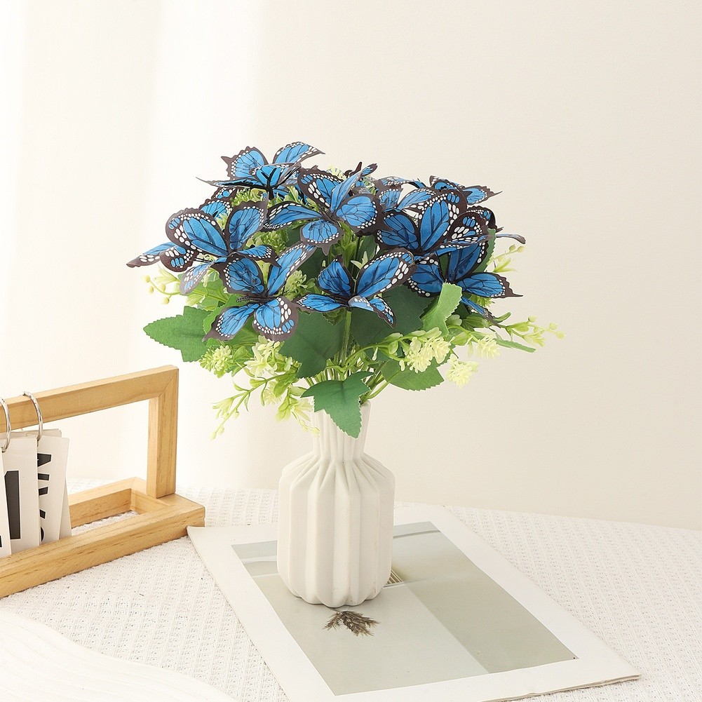 Lightweight Artificial Butterfly Orchid Bouquet for Wedding Centerpiece
