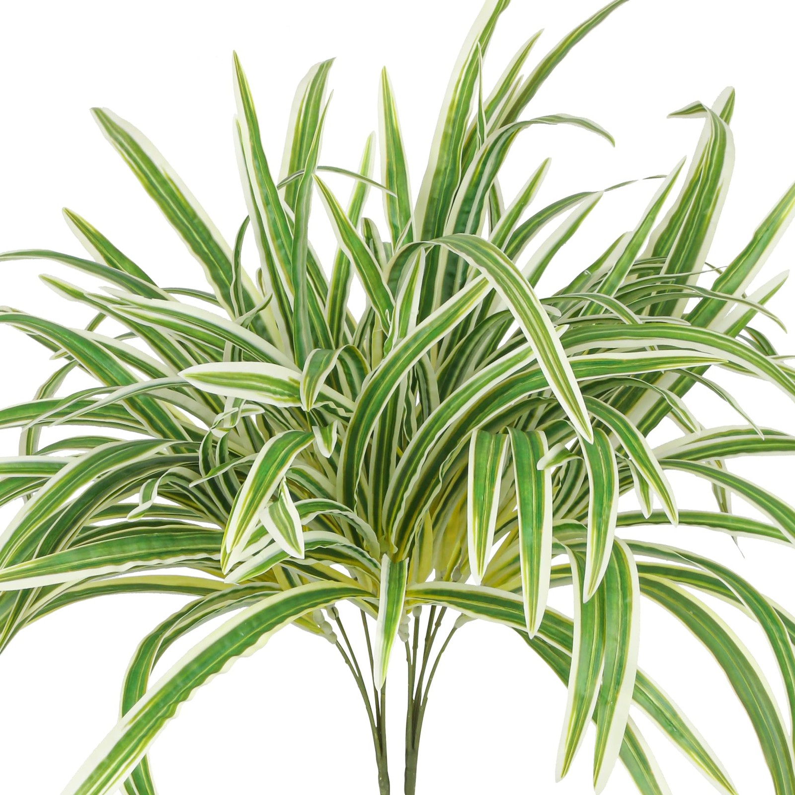 2 Packs Artificial Spider Plant Large 23.6In Fake Greenery Plants UV Resistan…
