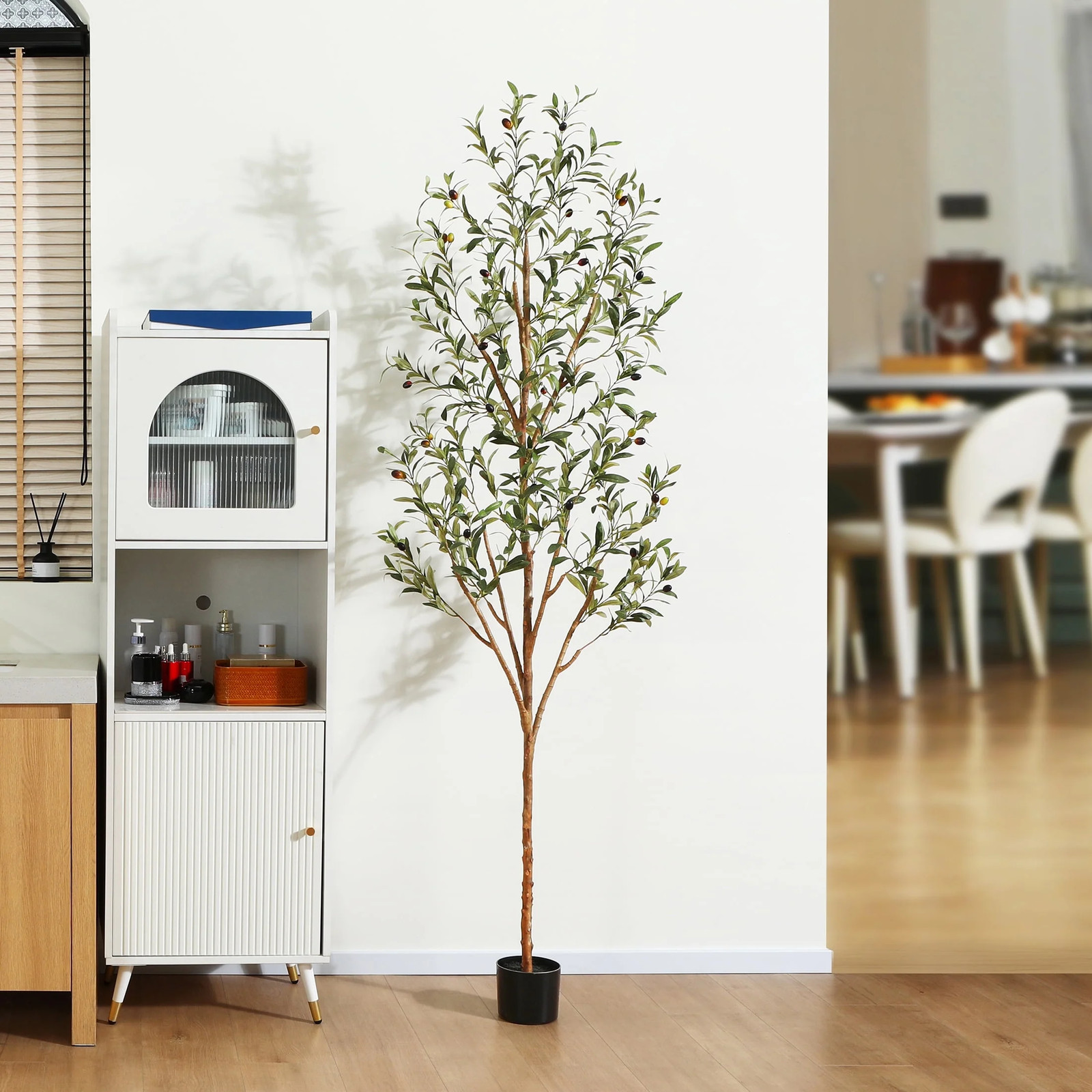 ARTIFICIAL OLIVE HOUSE PLANTS 4-7 Ft Realistic Silk Leaves Potted Tree