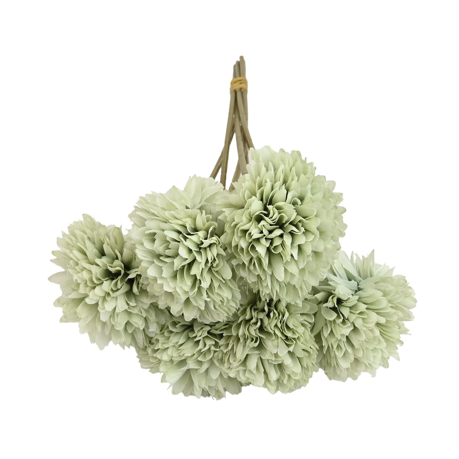 6pcs Artificial Chrysanthemum Ball Flowers Hydrangea Bouquet Presents Decor