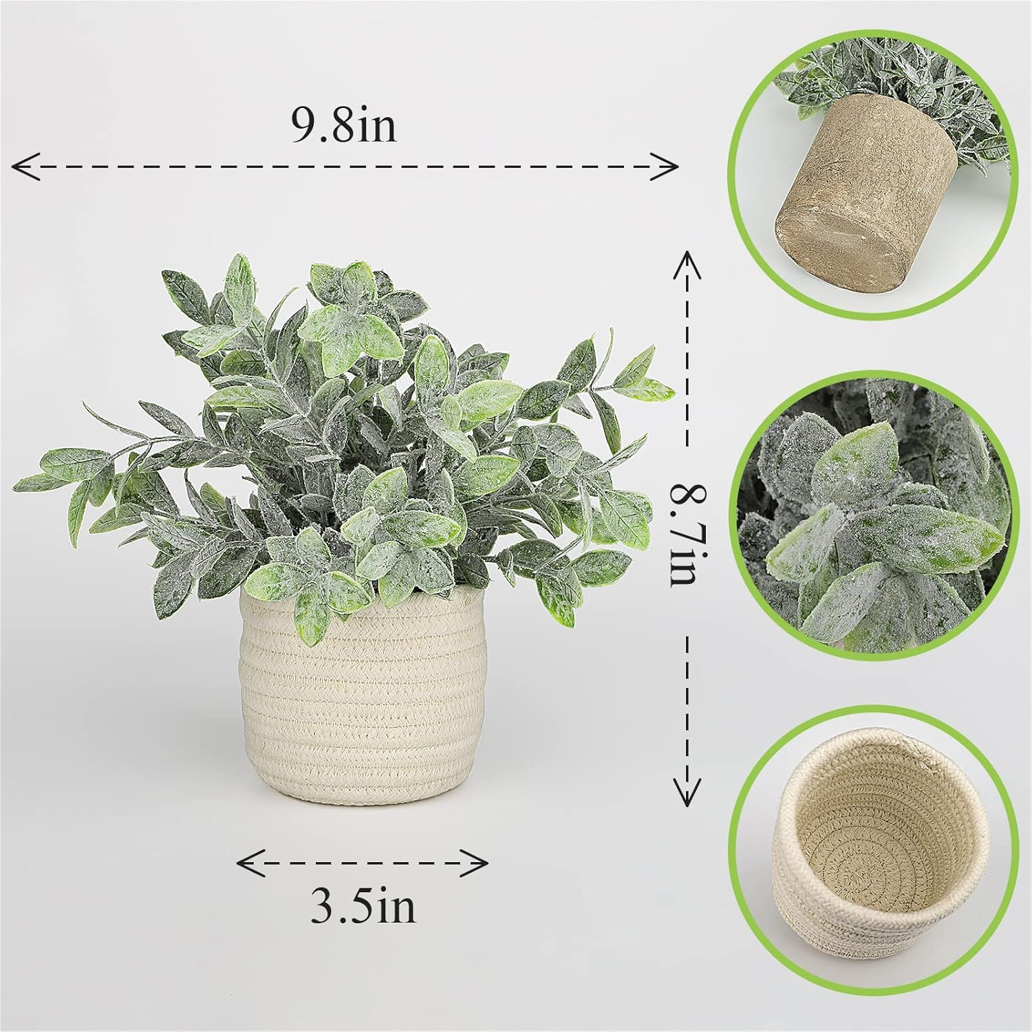 Faux Plants, Small Fake Plant for Bathroom, Decorative Artificial Plants for Far