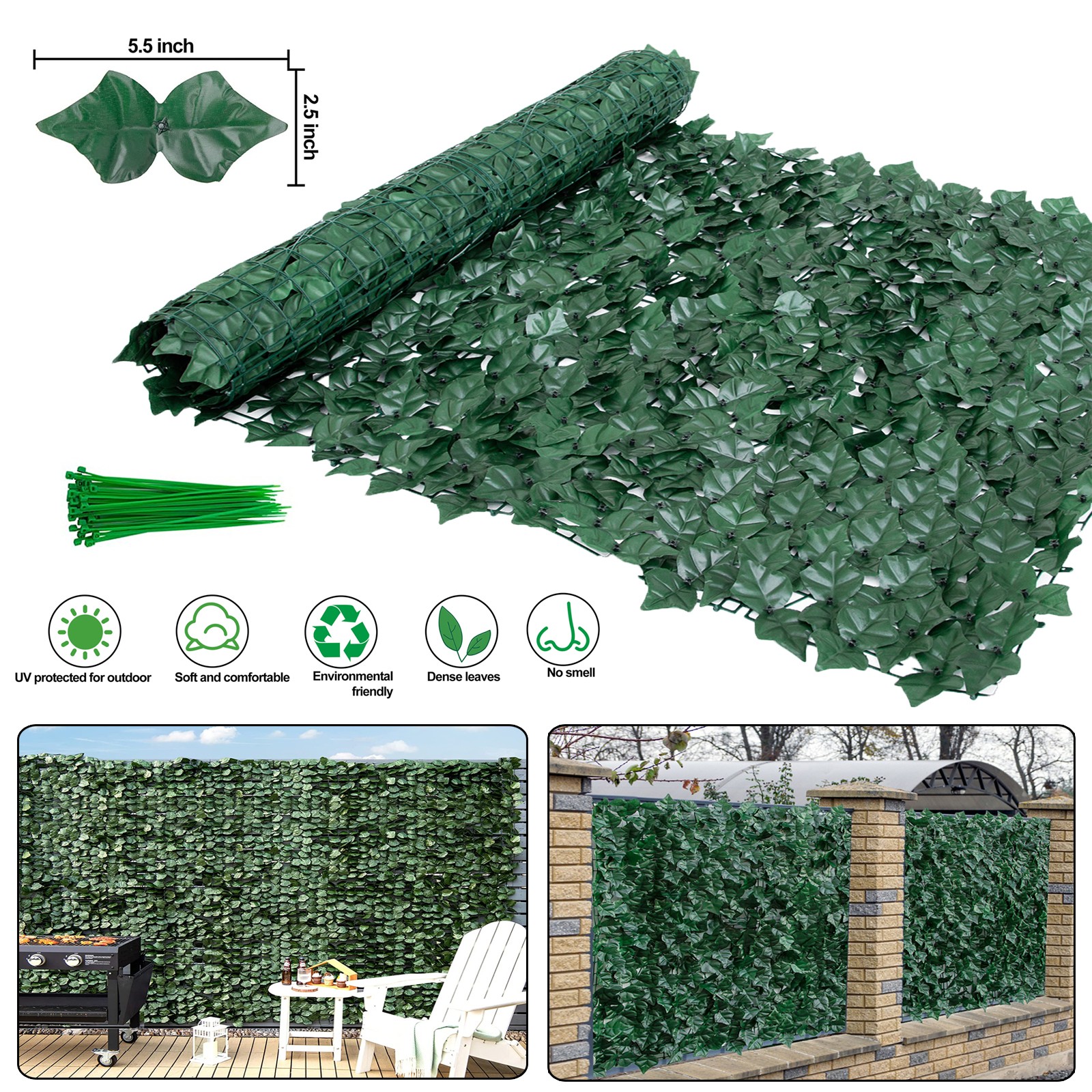 118×39.4in Artificial Faux Grass Living Wall Hedge Boxwood Panel Outdoor Decor