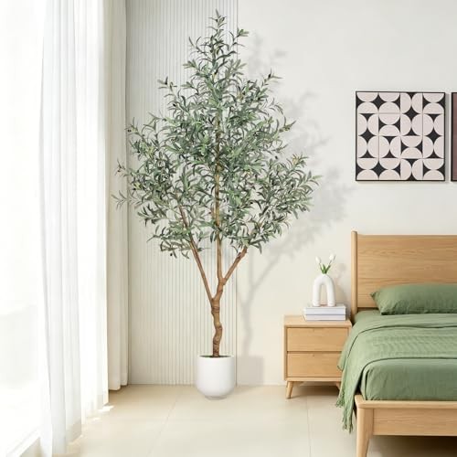 7FT Olive Trees Artificial Indoor – Realistic Artificial Olive Tree Indoor 7ft