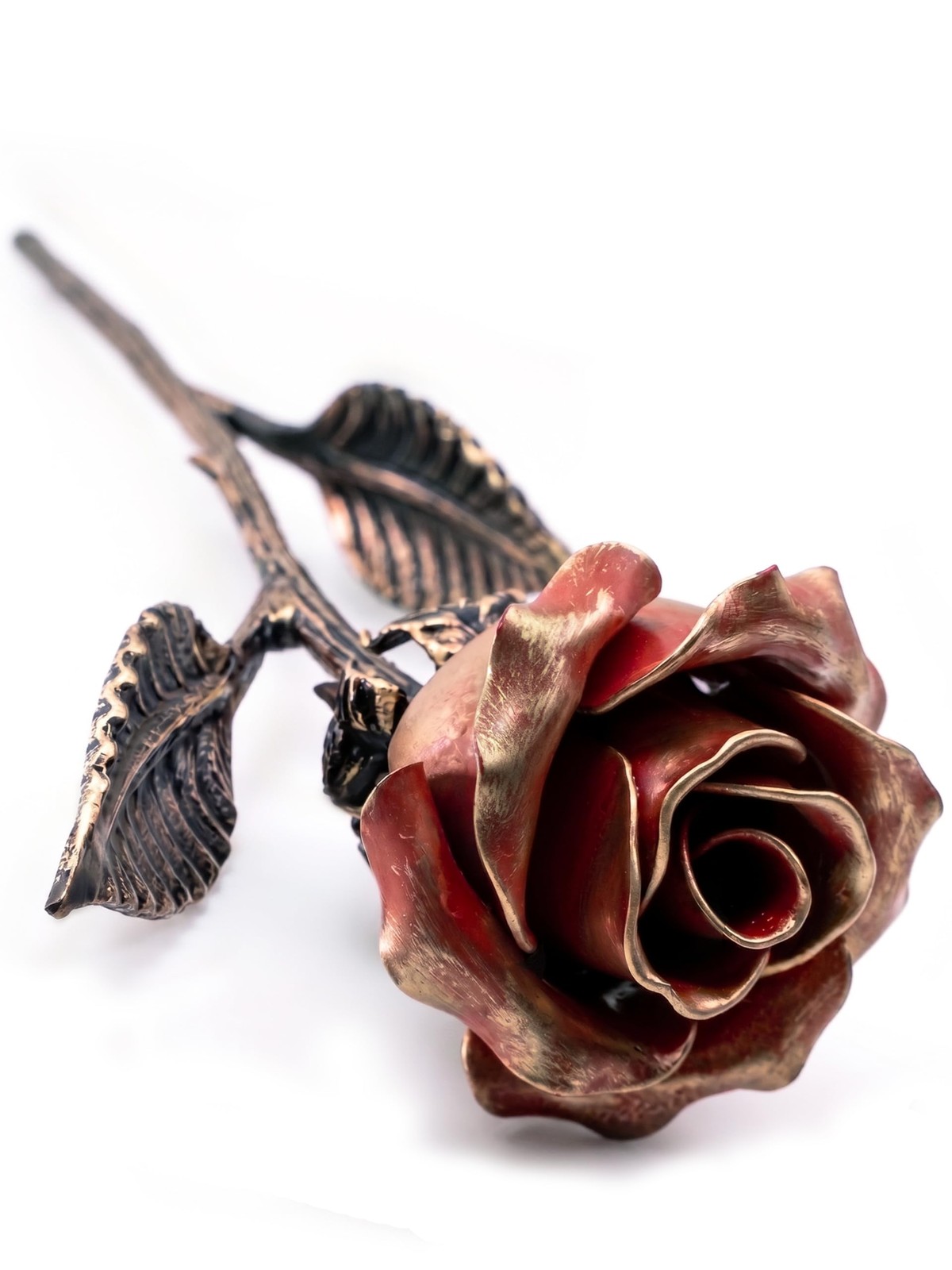 Hand Forged Wrought Iron Rose – Romantic Metal Gift of Everlasting Love – 6th…