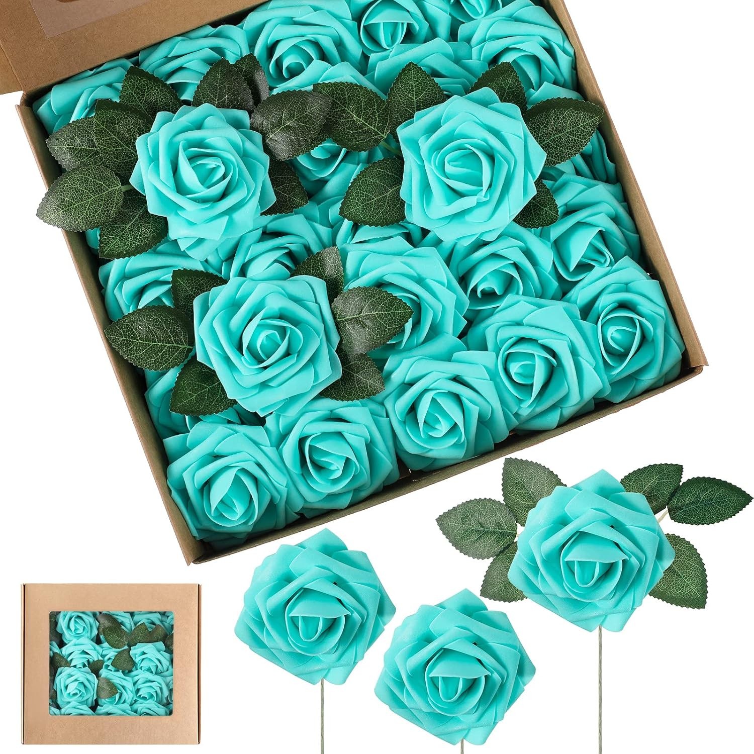 Artificial Foam Roses Vintage Fake Roses DIY Bouquet Decoration