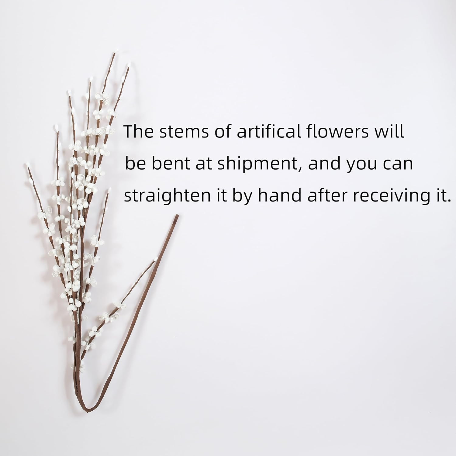 10 Pieces 29.5″ Long of Artificial Flowers Faux Jasmine Fake Flower Pussy Willow