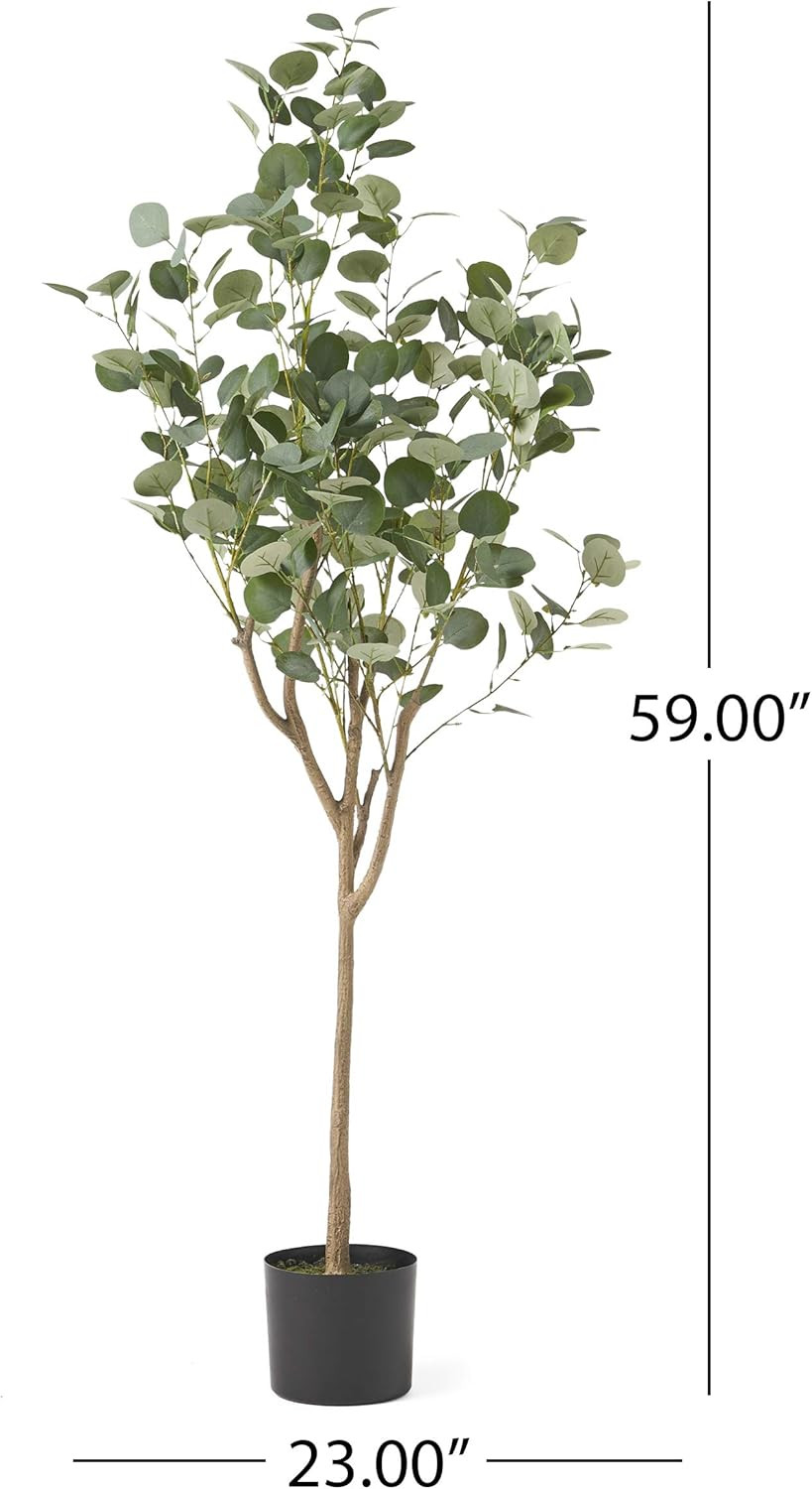 Artificial Plants, 5 Ft X 2 Ft, Green + Black