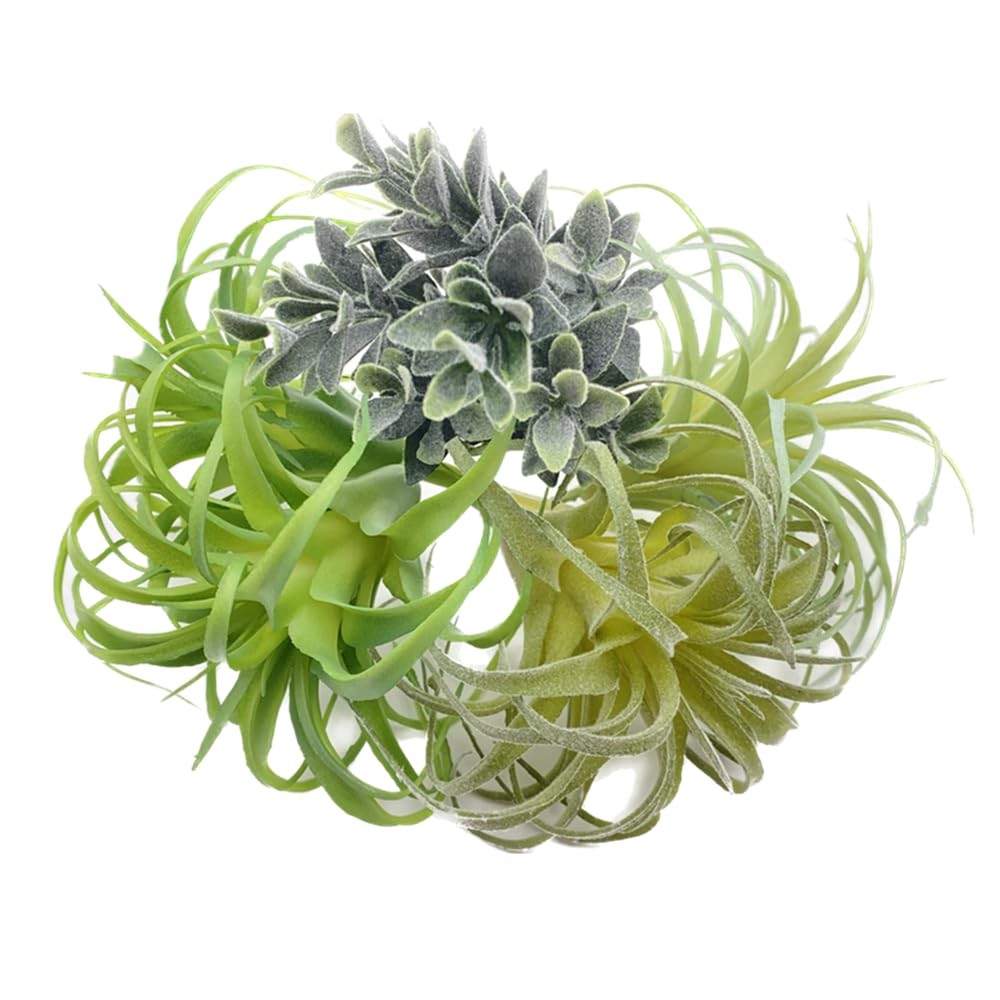 POANTA Assorted Artificial Succulents Air Plants Unpotted Realistic Set 5 PCS
