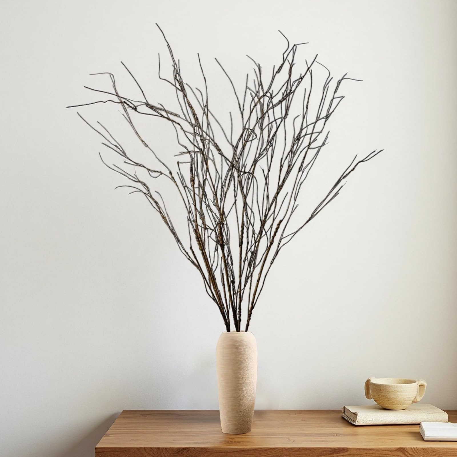 5PCS Artificial Curly Willow Branches for Vase Lifelike Bendable Faux Twigs F…