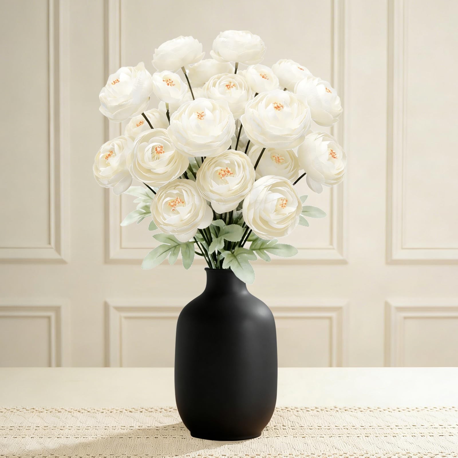 Artificial Silk Peony Fake Flowers,6PCS Artificial Faux Peonies Bulbs with 24…