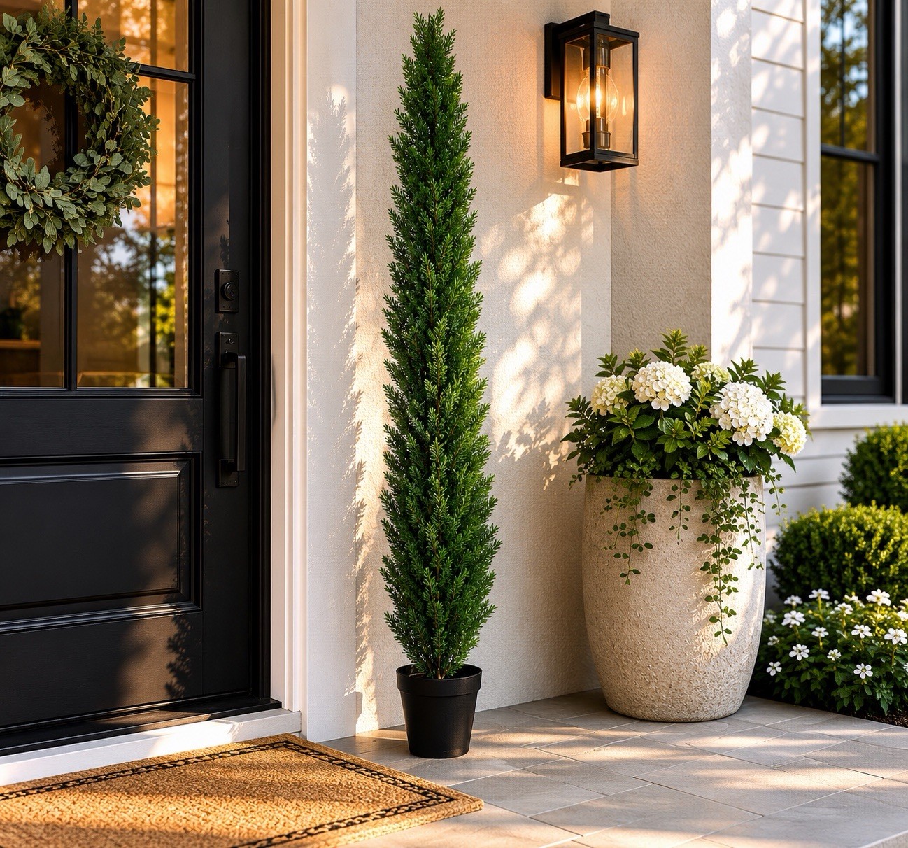 8’ UV Artificial Topiary Cedar Tree Indoor/Outdoor