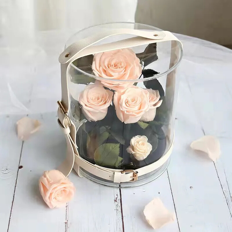 Eternal Red Rose in Secret Garden Acrylic Box – Preserved Flower Gift