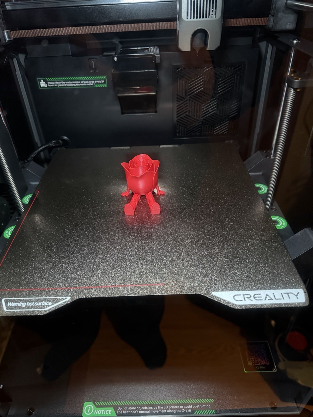 3D Printed Articulated Rose with Dangling Legs – Single Roses