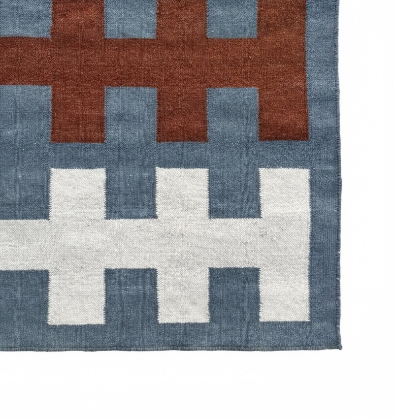 Small Handmade Wool Mat Rug 2.5×4 Ft Floor Area Kilim Carpet