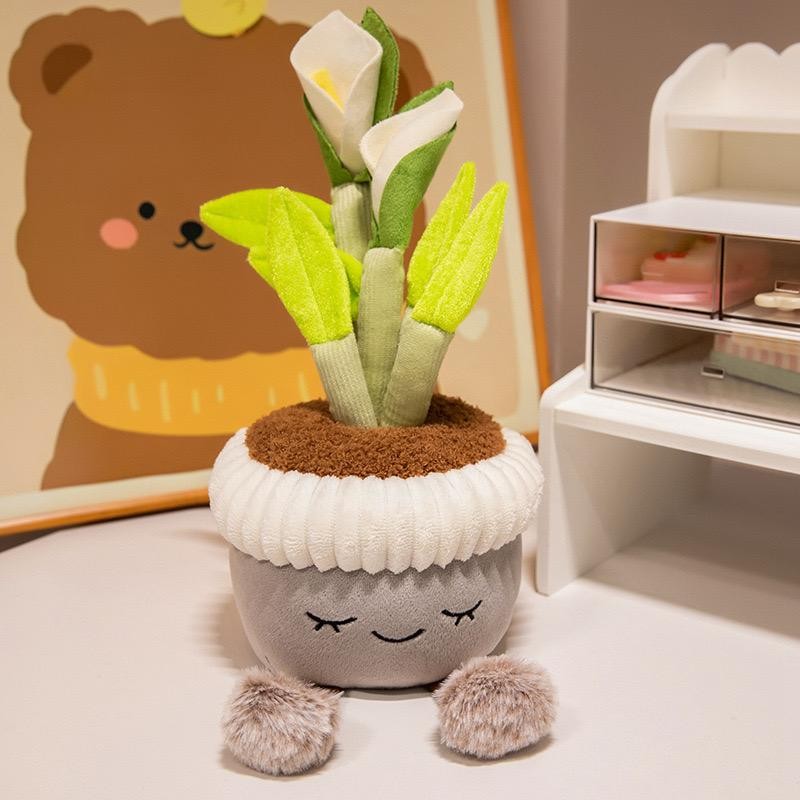30cm Artificial Flower Plush Toy Green Plants Bloom Cactus Sunflower Cactus Soft