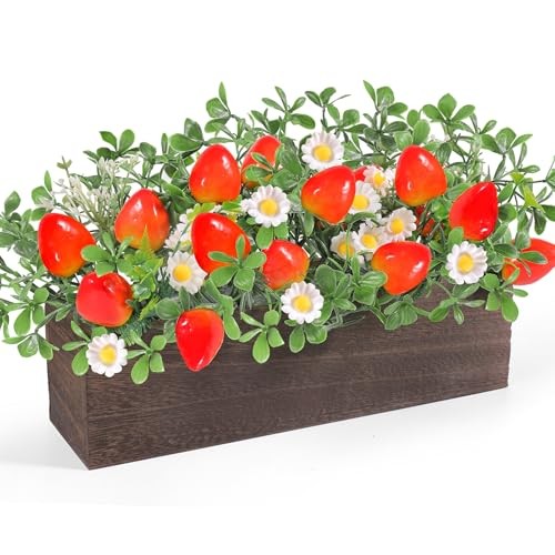 Strawberry Table Centerpieces Rustic Artificial Floral Arrangements Spring
