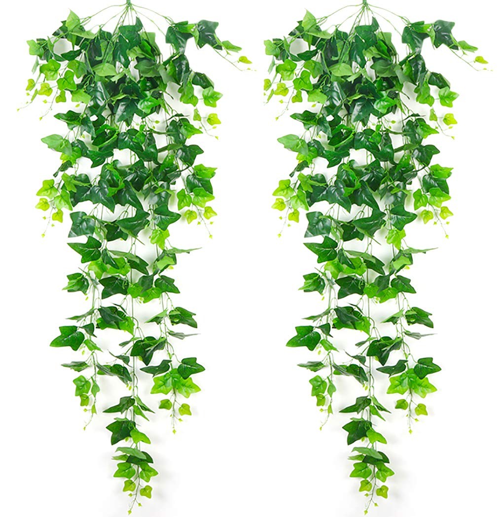 Room Decor Aesthetic Fake Plants, 2 Pack 35 Inch Ivy Artificial Plants for Ho…