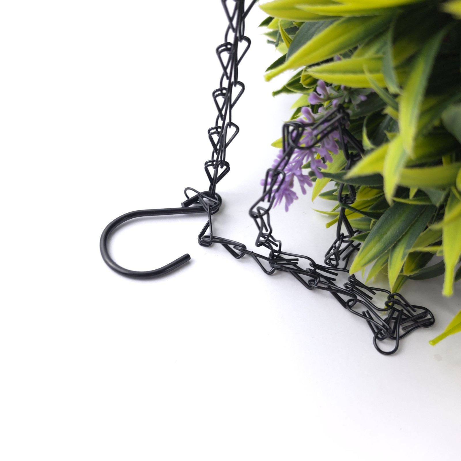 Wicker Park 17″ Faux French Lavender Floral Indoor/Outdoor Spring Hanging Basket
